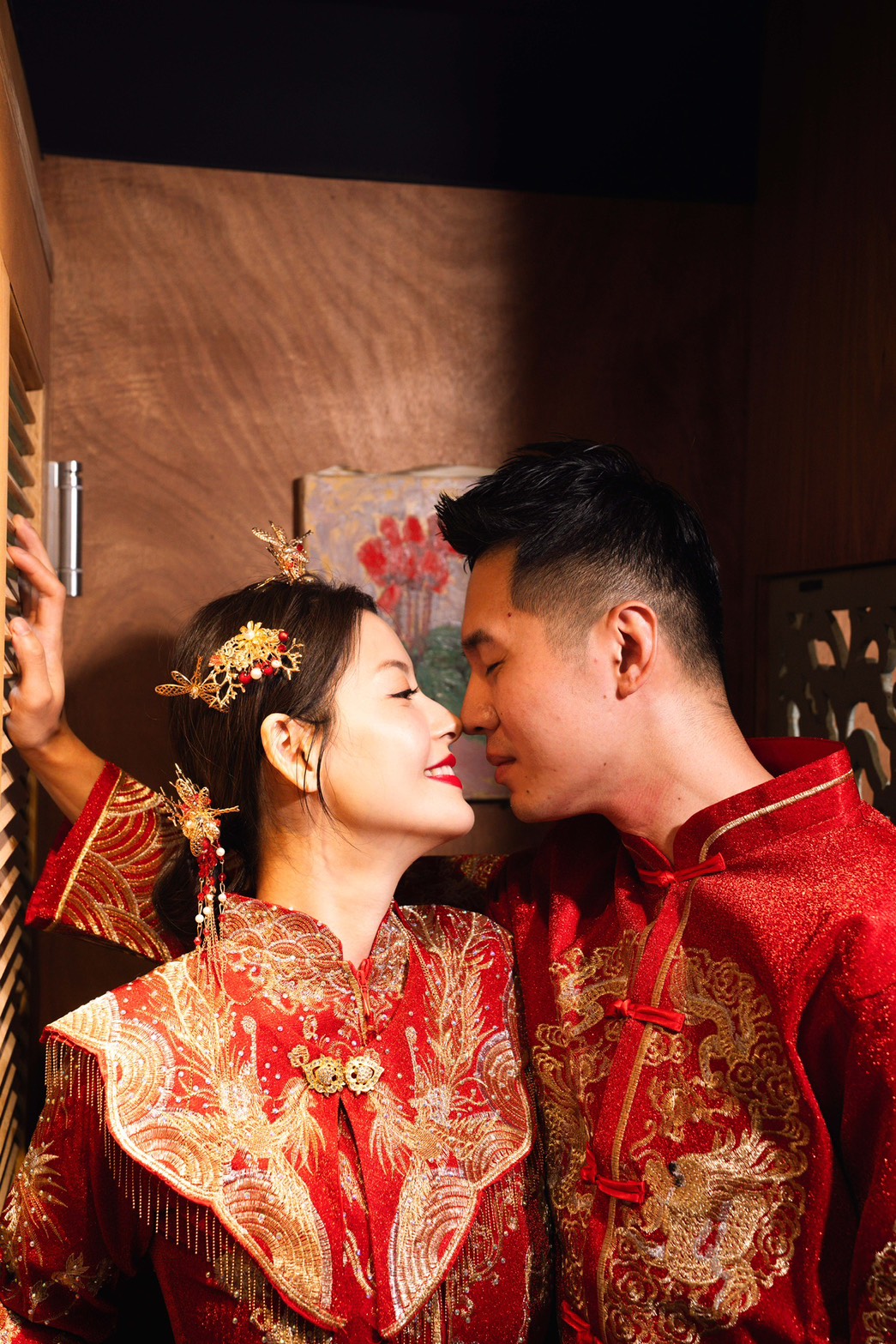 王樂妍在快炒店拍中式婚照。(本人提供)