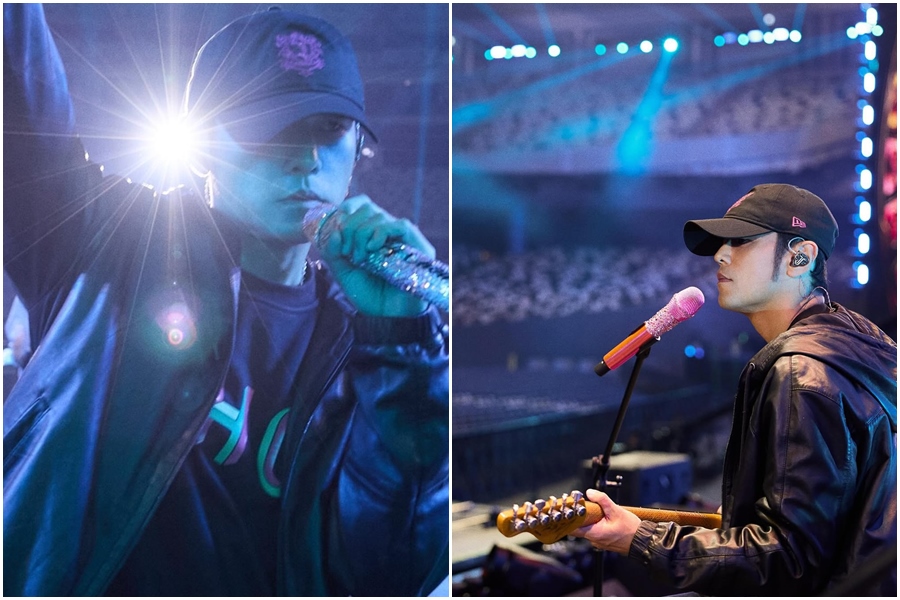 周杰倫釋出彩排照，戴著鴨舌帽帥氣不減。（翻攝自周杰倫IG）