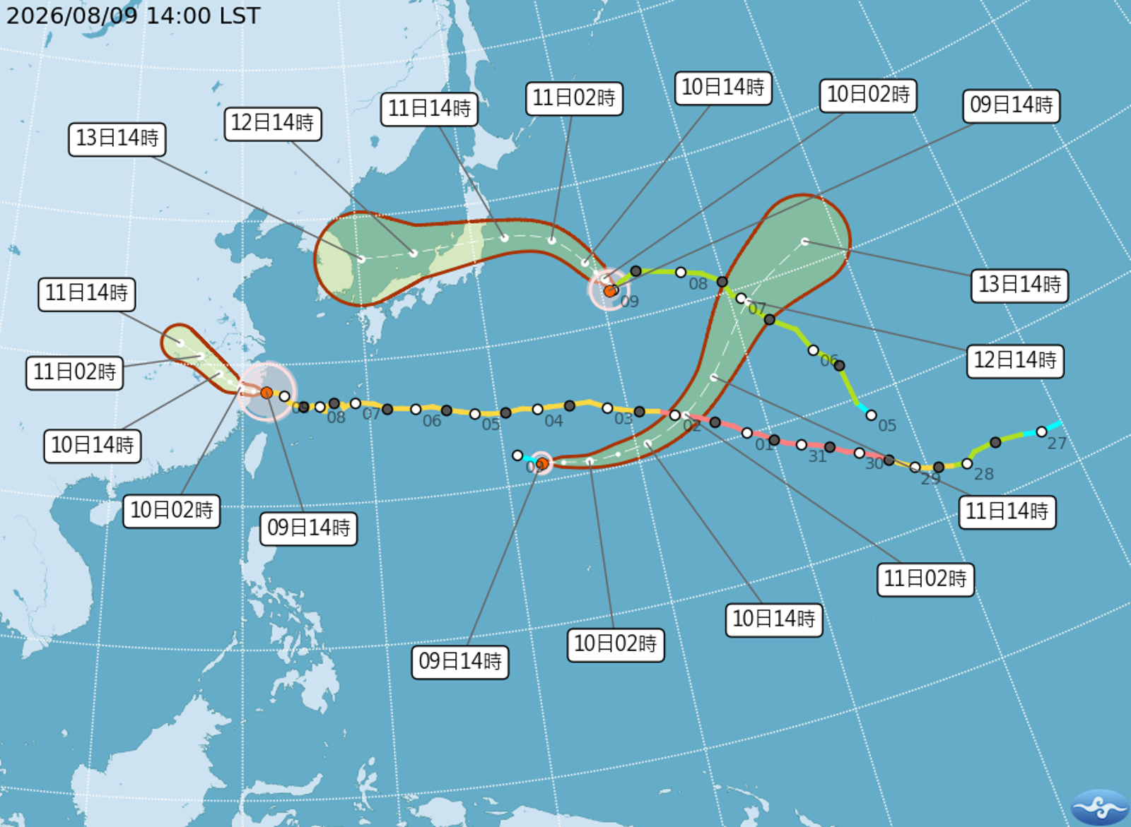 又見3颱共舞!第16號颱風琵鷺生成 最新路徑、對台影響一次看