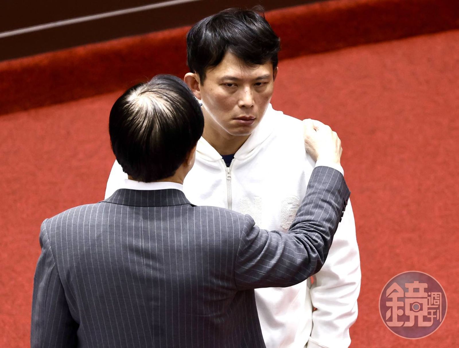 表決期間各黨之間不斷有零星口角衝突發生。圖為民眾黨代理主席黃國昌。