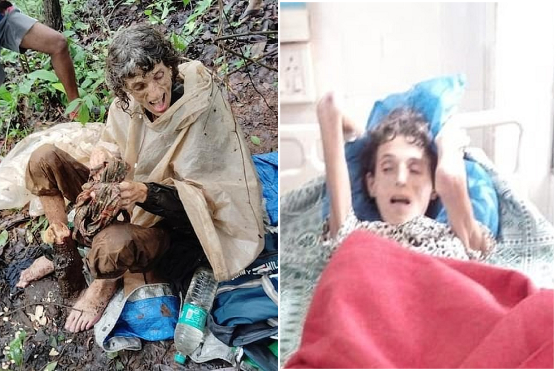 震驚！美女被前夫用鐵鍊綁樹活活等死，40天沒進食險成乾屍。（翻自《每日郵報》）