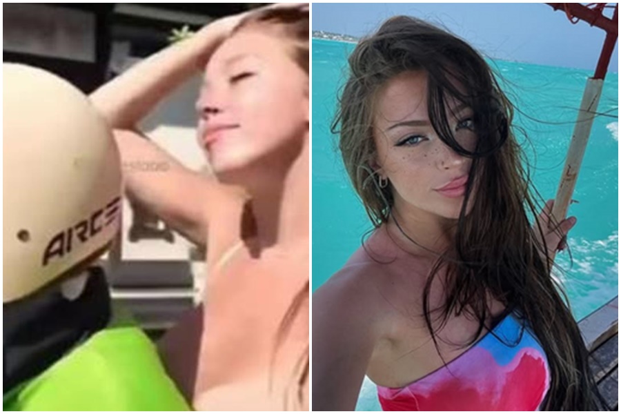 法國23歲火辣女模梅莉莎（Melisa Mireille Jeanine）在峇里島，涉嫌拍攝色情影片遭逮捕。（翻攝X）