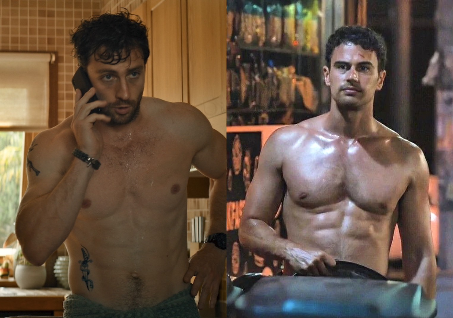 雙男神誠意大放送！亞倫展露精壯胸肌力抗席歐的傲人體態，費洛蒙指數徹底破表。