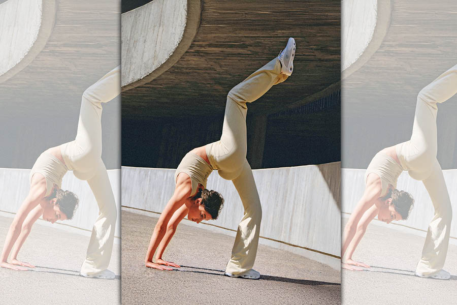 秋冬系列廣告由美國攝影師Ryan McGinley操刀，大膽的視覺效果將藝術與運動融為一體。（LOEWE提供）