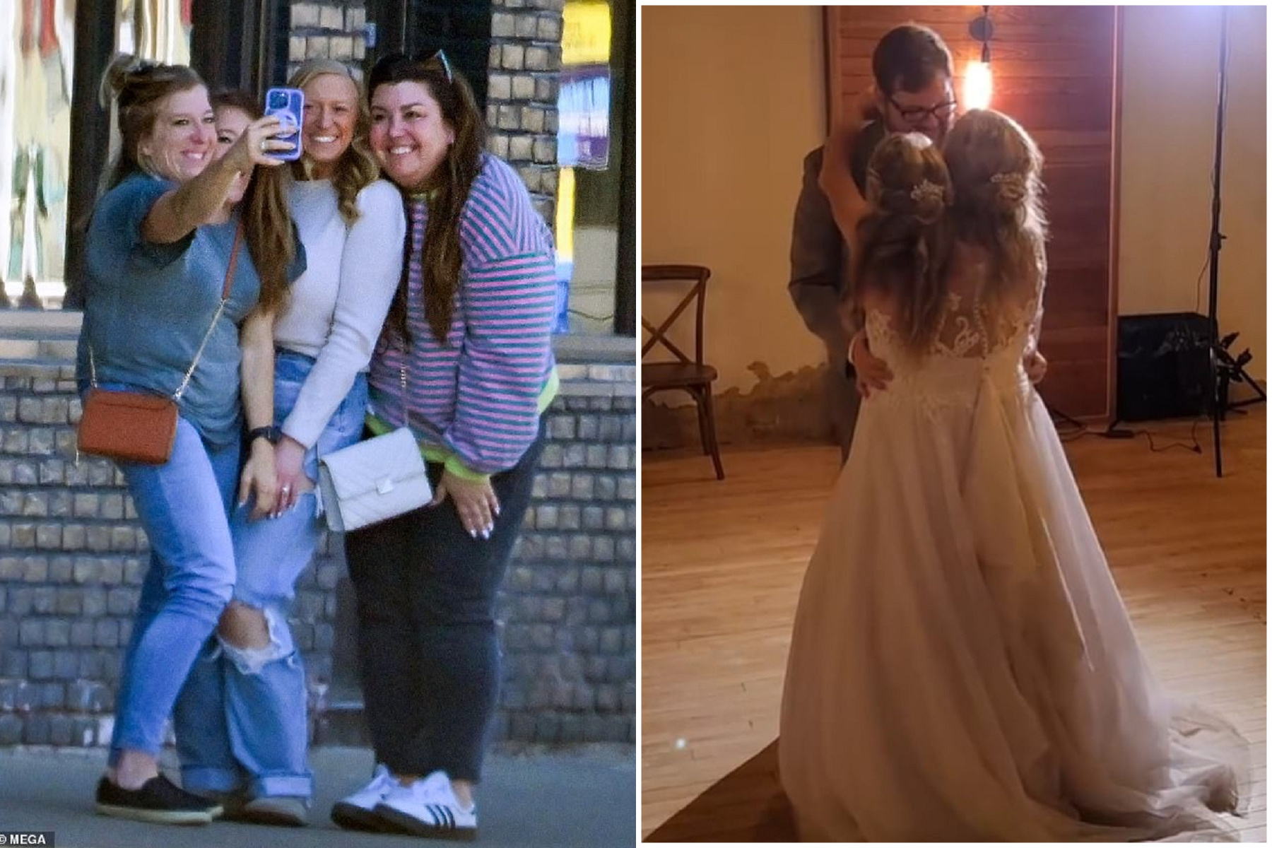 「雙頭連體嬰」擁有正常人生！另類3P結婚，在街頭大方玩自拍。（翻自《每日郵報》）