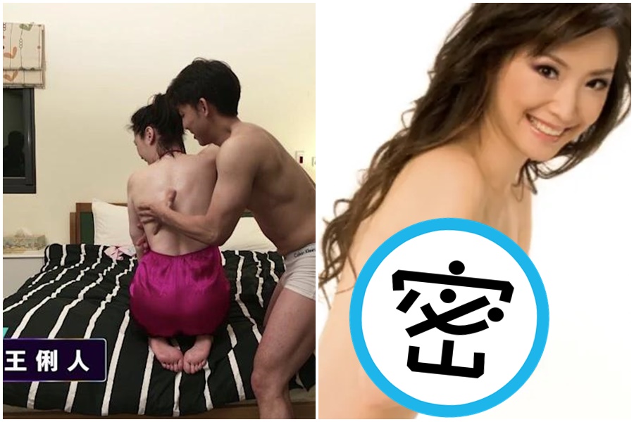 49歲的王俐人近日尺度大開，不過被網友發現昔日就曾拍過更大尺度的寫真。（翻攝自SWAG直播、微薄）