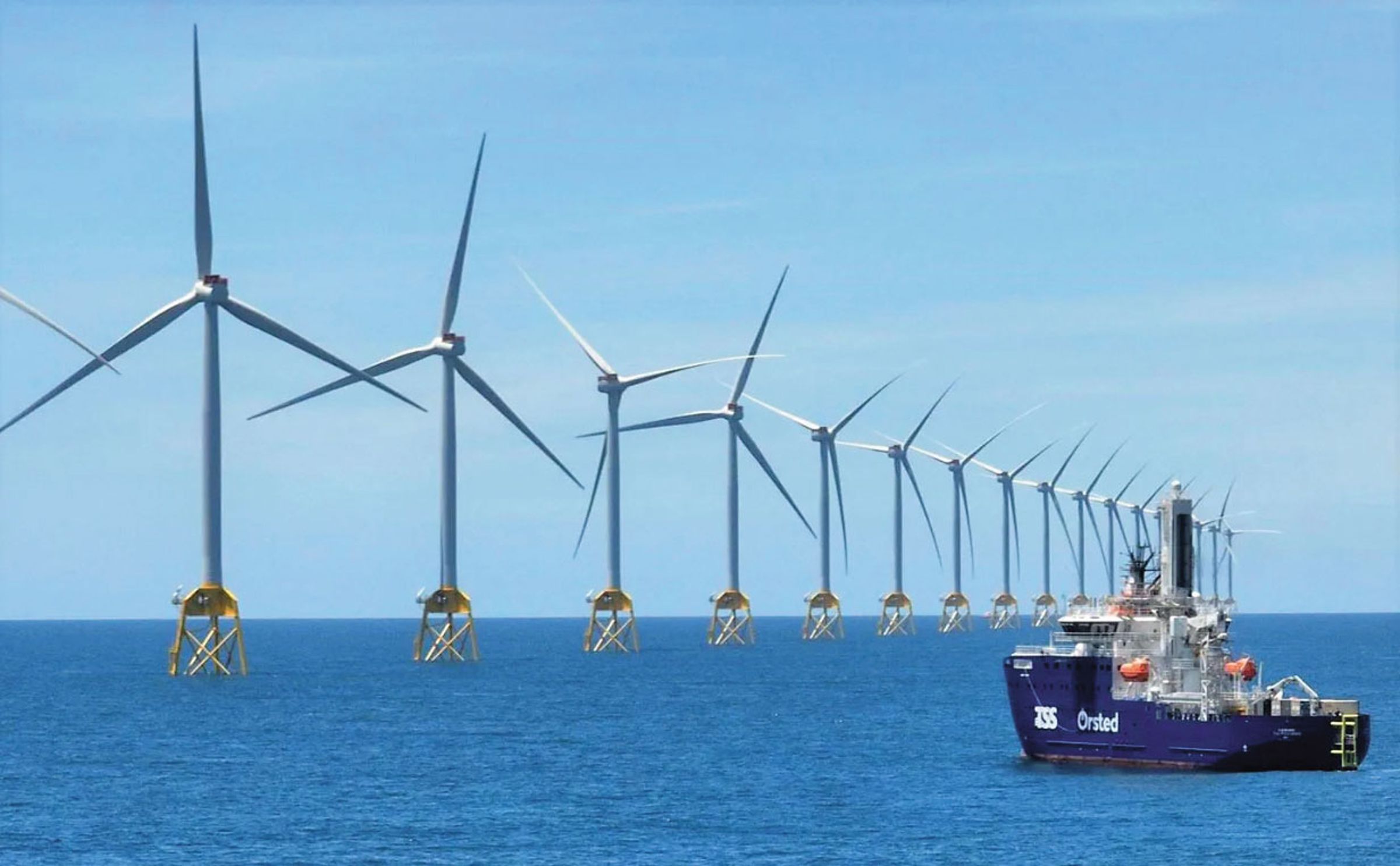 冬天是台灣風力發電的旺季，海上風場所產綠電，大多供應給台積電。（業者提供）
