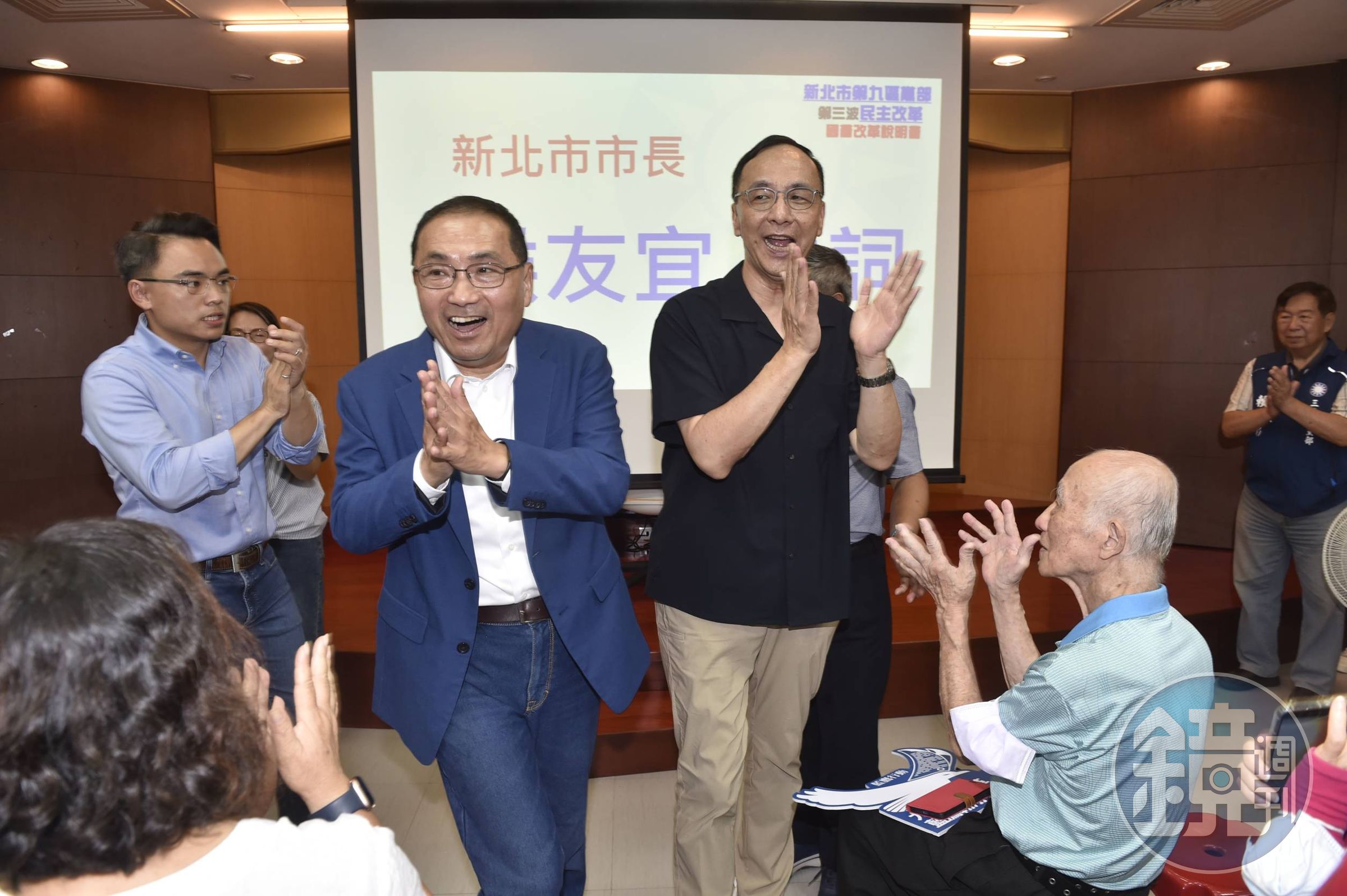 國民黨今日下午在淡水舉行國會改革說明會,由國民黨主席朱立倫、新北市長侯友宜、立委洪孟楷等主要成員參加。