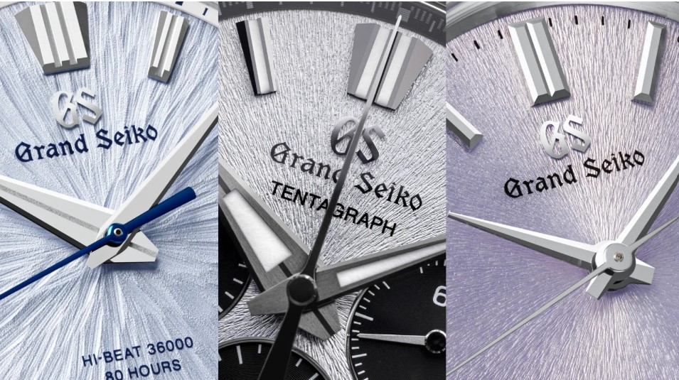 GRAND SEIKO貫徹品牌哲學的「日系美學」,把自然語言做進面盤,雖然面盤都是岩手山紋理,但根據系列的不同款都有著各自獨到的詮釋,展現GS寫意不寫實的面盤美學。