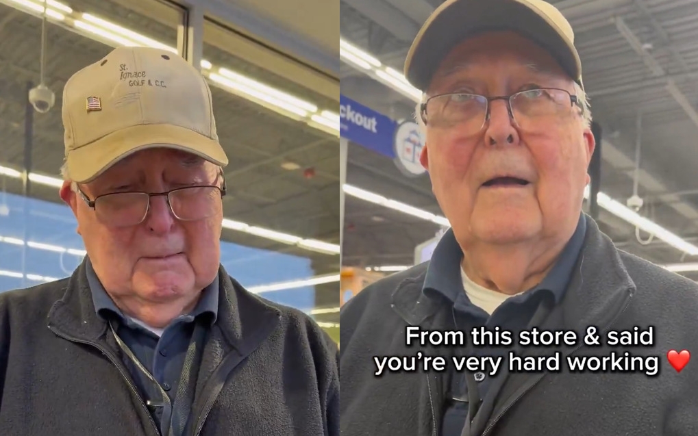 退伍老兵班巴斯因公司破產導致退休金泡湯，無奈打工賺錢養活自己。（翻攝X@valuetainment）