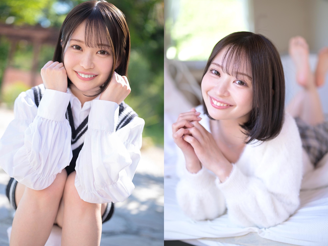 堀北桃愛曾參加「日本最可愛的學生」選拔，成功進入總決賽。（翻攝X@m17580400、@horikita_moa）