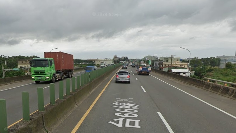 台66線等7處快速道路大貨車速限調整,4/1起調降為80公里。(翻攝自Google maps)