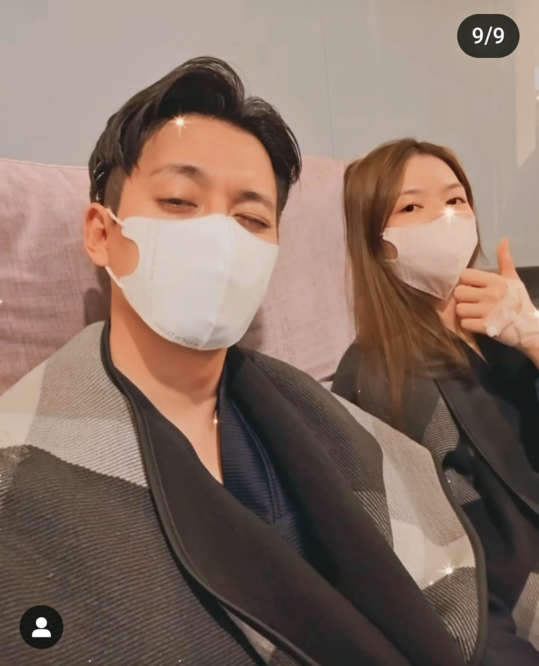 李唯楓（左）與Min（右）交往後，偶爾會在IG上曬恩愛。	（翻攝自mmtsai IG）