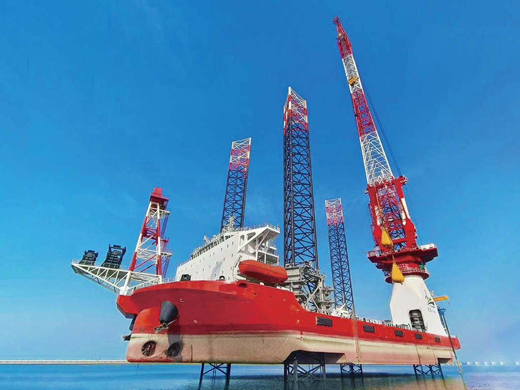 屹海風電所擁有的「屹海一號」(ARTEMIS 1)，係由具有中國軍系血統江蘇大洋海洋裝備打造，引發業界側目與議論。（翻攝自屹海風電官網）