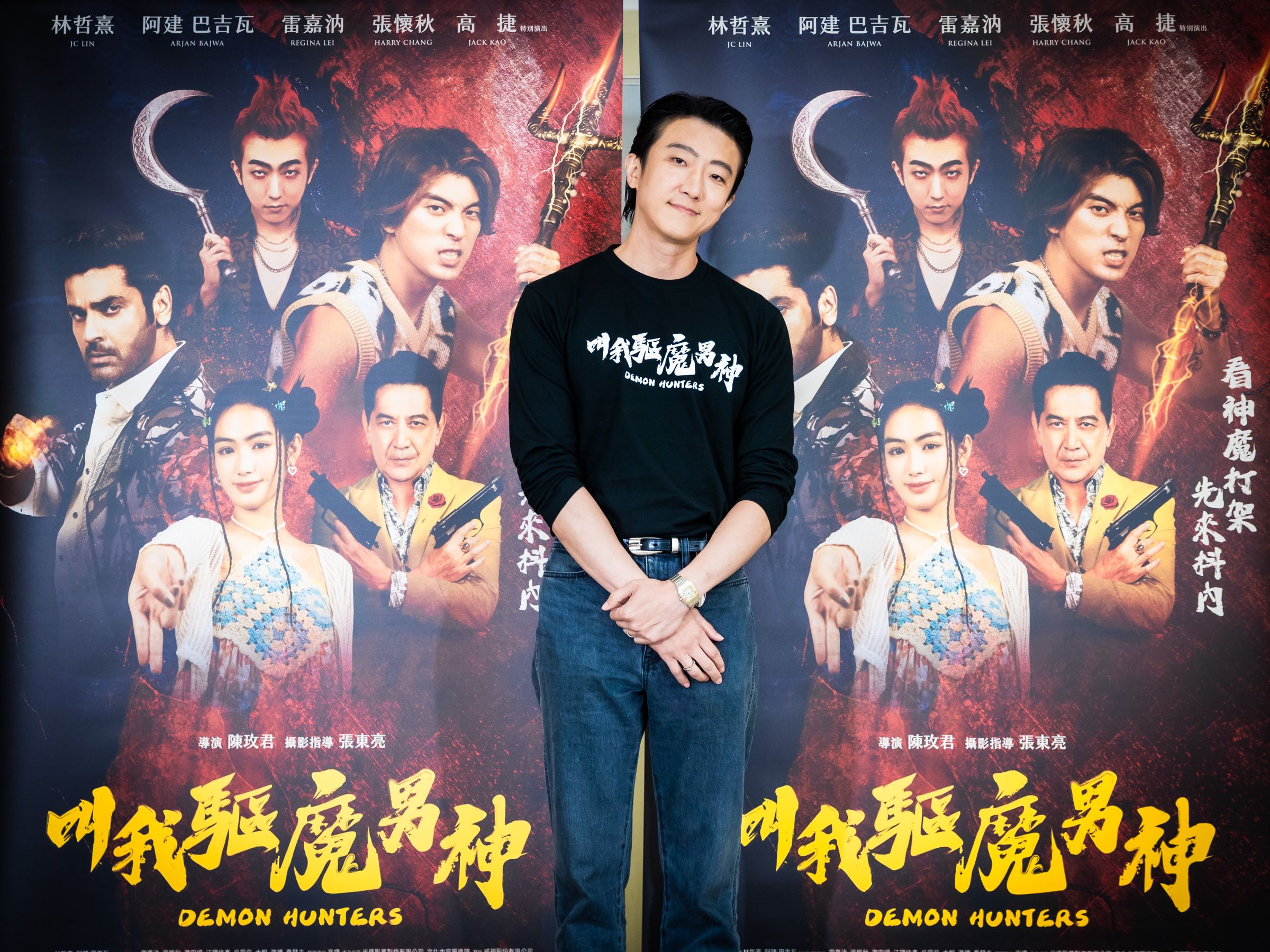 飾演大反派「阿修羅」的張懷秋，片中染了一頭紅髮，嚴重影響髮質，殺青後全剃光。（光盛影業提供）