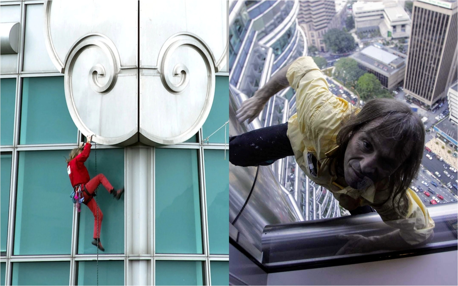 法國蜘蛛人羅貝爾早在2004年就曾攀登過台北101。（翻攝自臉書Alain Robert）