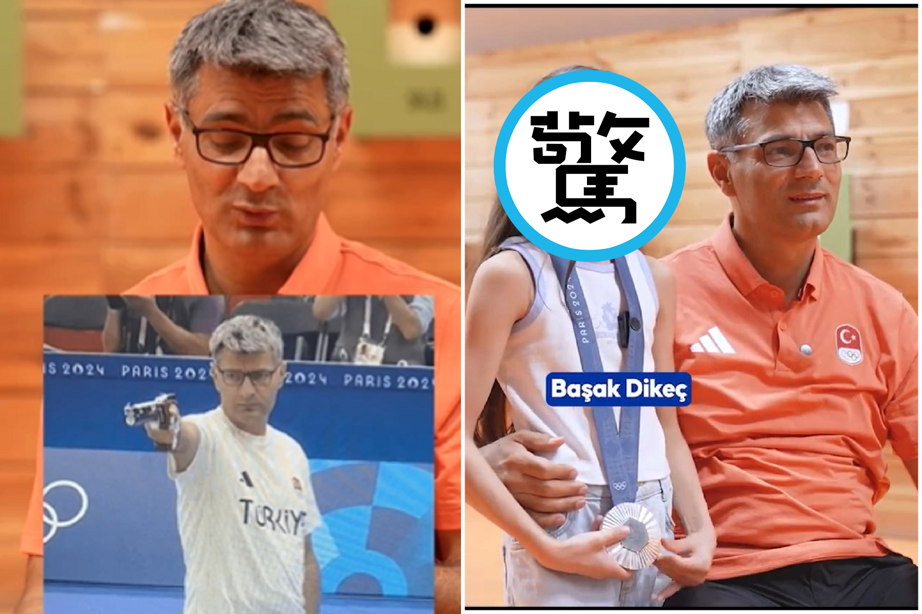 土耳其神射手帶9歲女兒曝光，萌爆！網讚嘆「殺手秒變國民岳父」。（翻自 Medya Midas X平台）