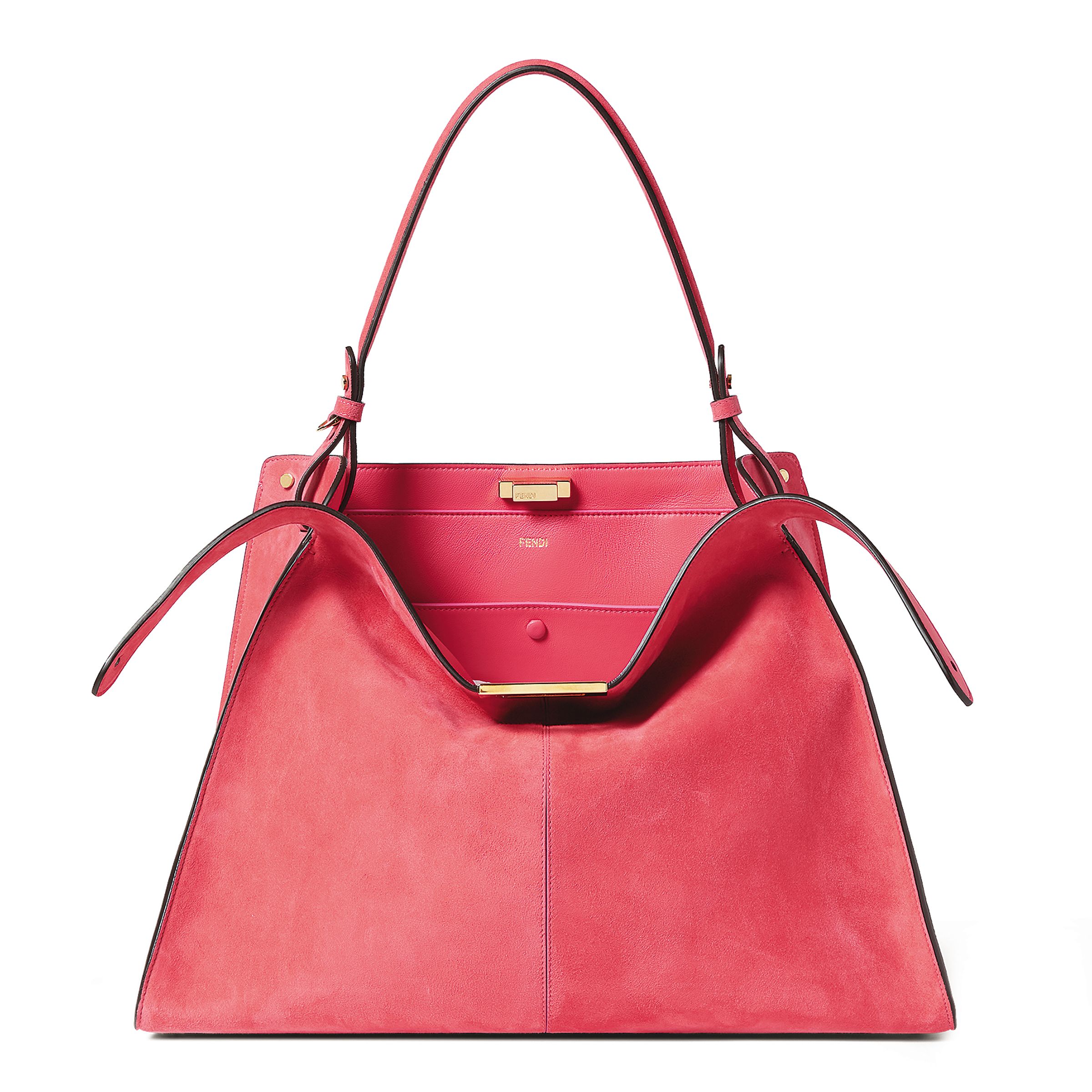 FENDI Way大型款式。天竺葵粉 NT$140,000。（FENDI提供）