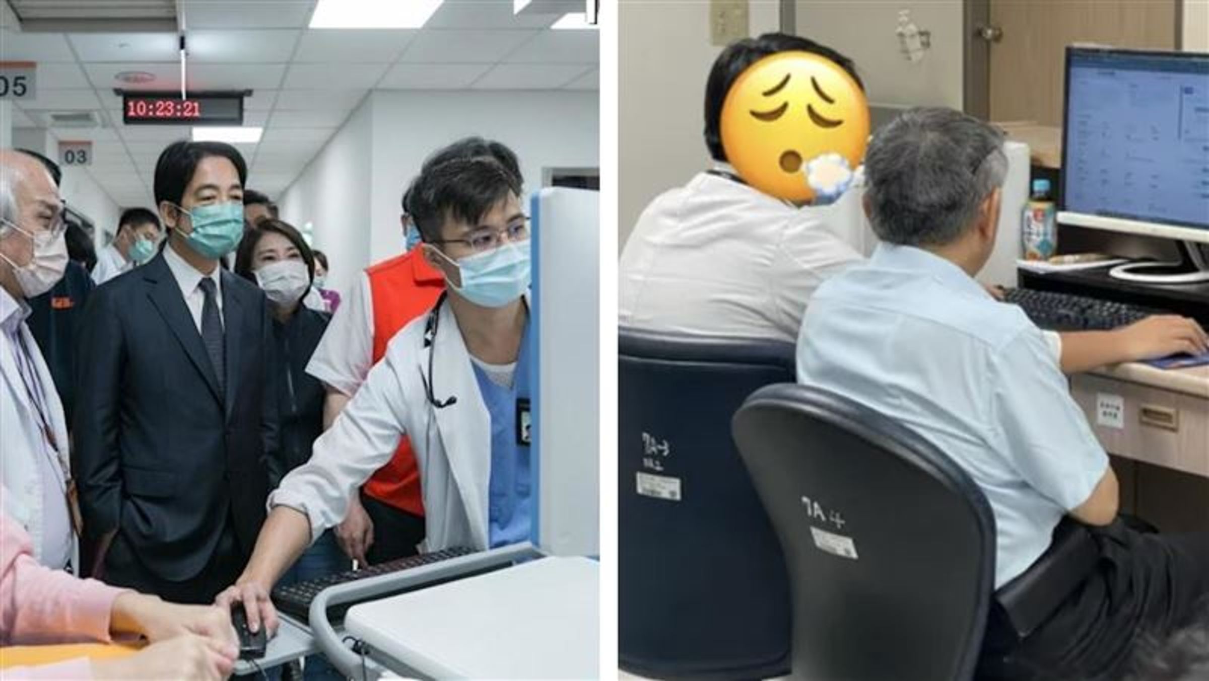 蘇一峰企圖拿賴清德舊照來護航柯文哲,結果當事醫師出面打臉。(總統府提供、翻攝Threads)