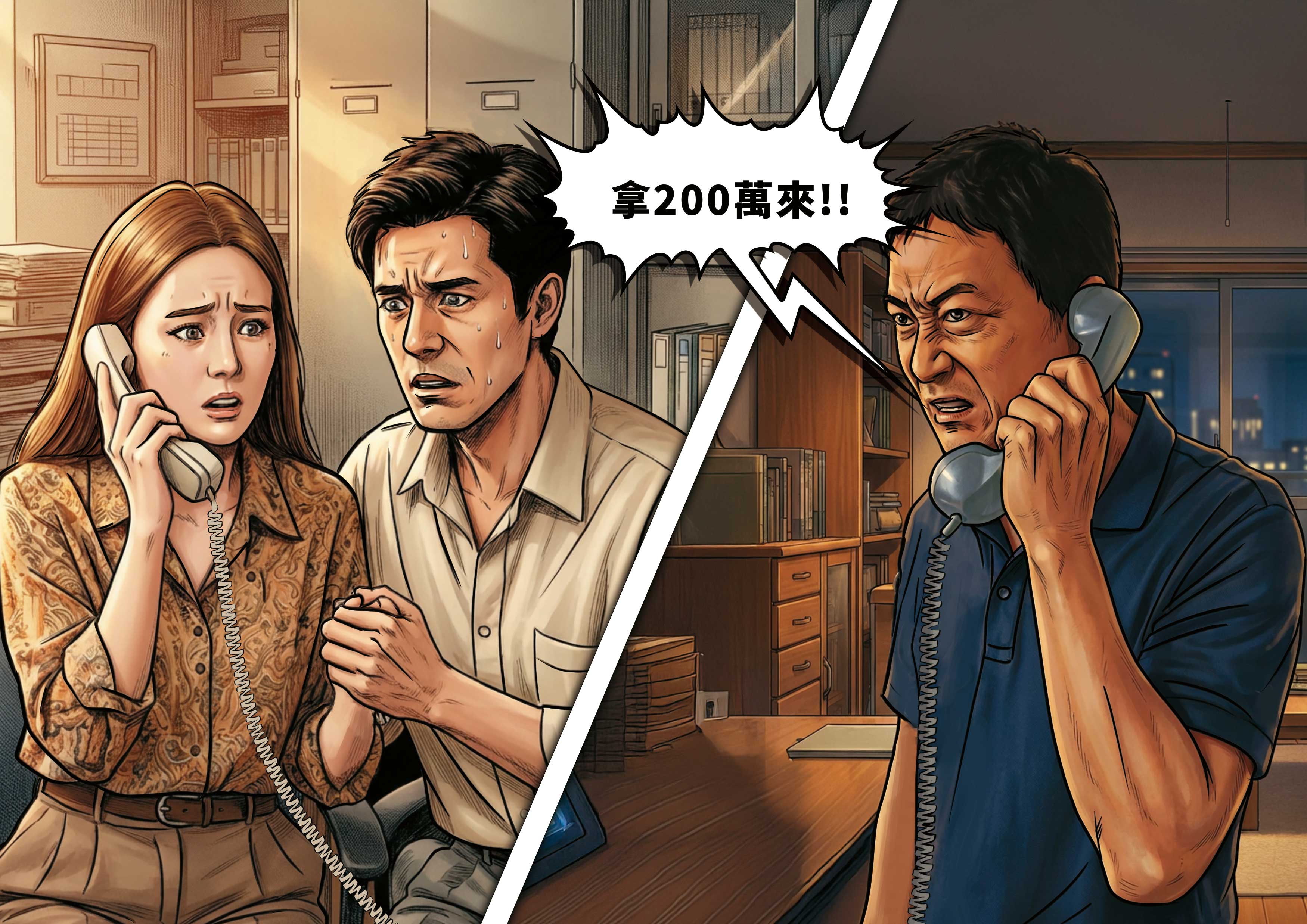 王邦鏞擄走男童之後,假冒綁匪向男童父母要求2百萬元贖金。(AI繪圖FREEPIK生成,本刊美術組後製)