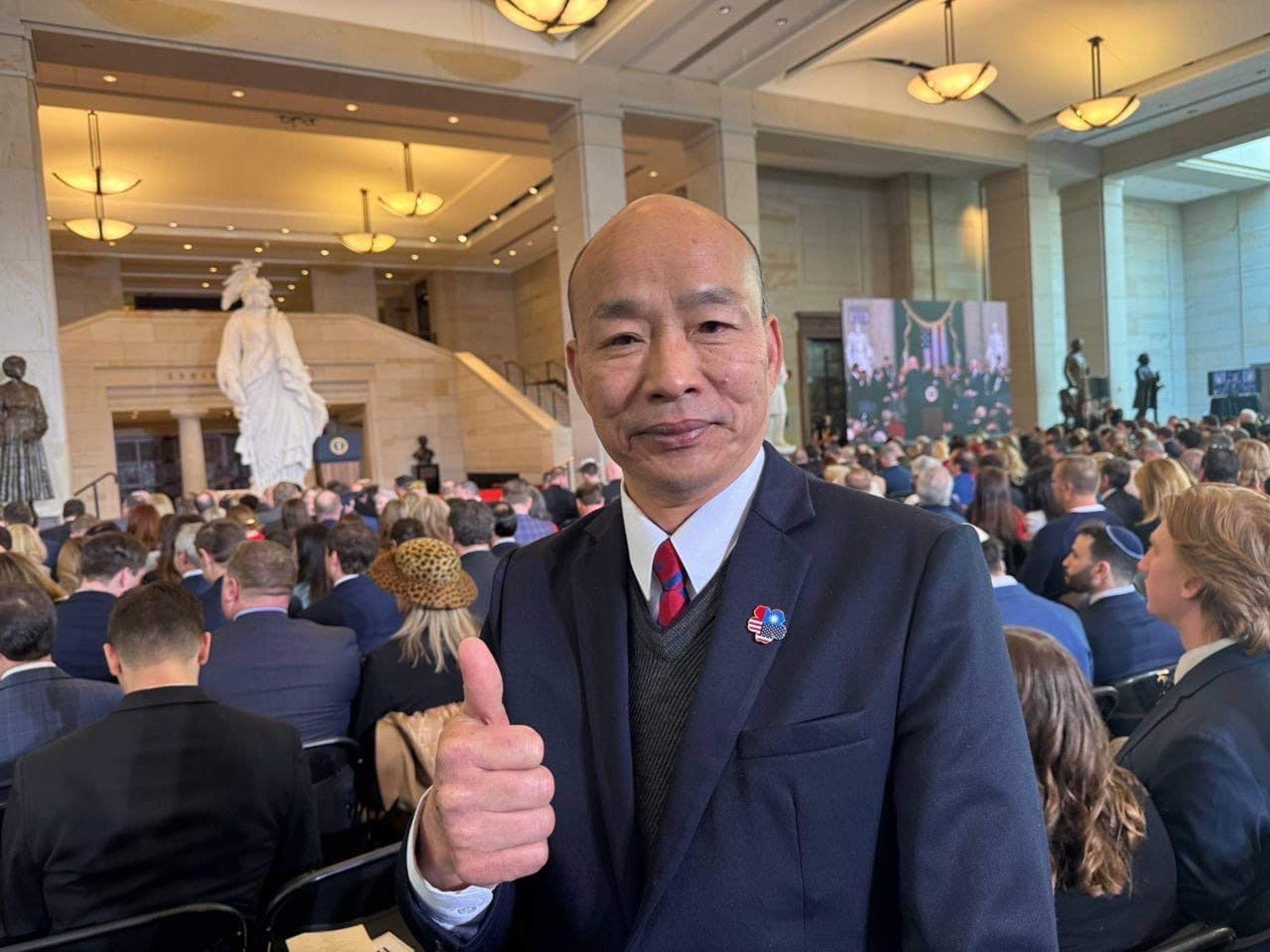 立法院長韓國於今日表示大罷免是政治鬥爭，若成功的話，台灣民主會發瘋。（翻攝韓國瑜臉書）