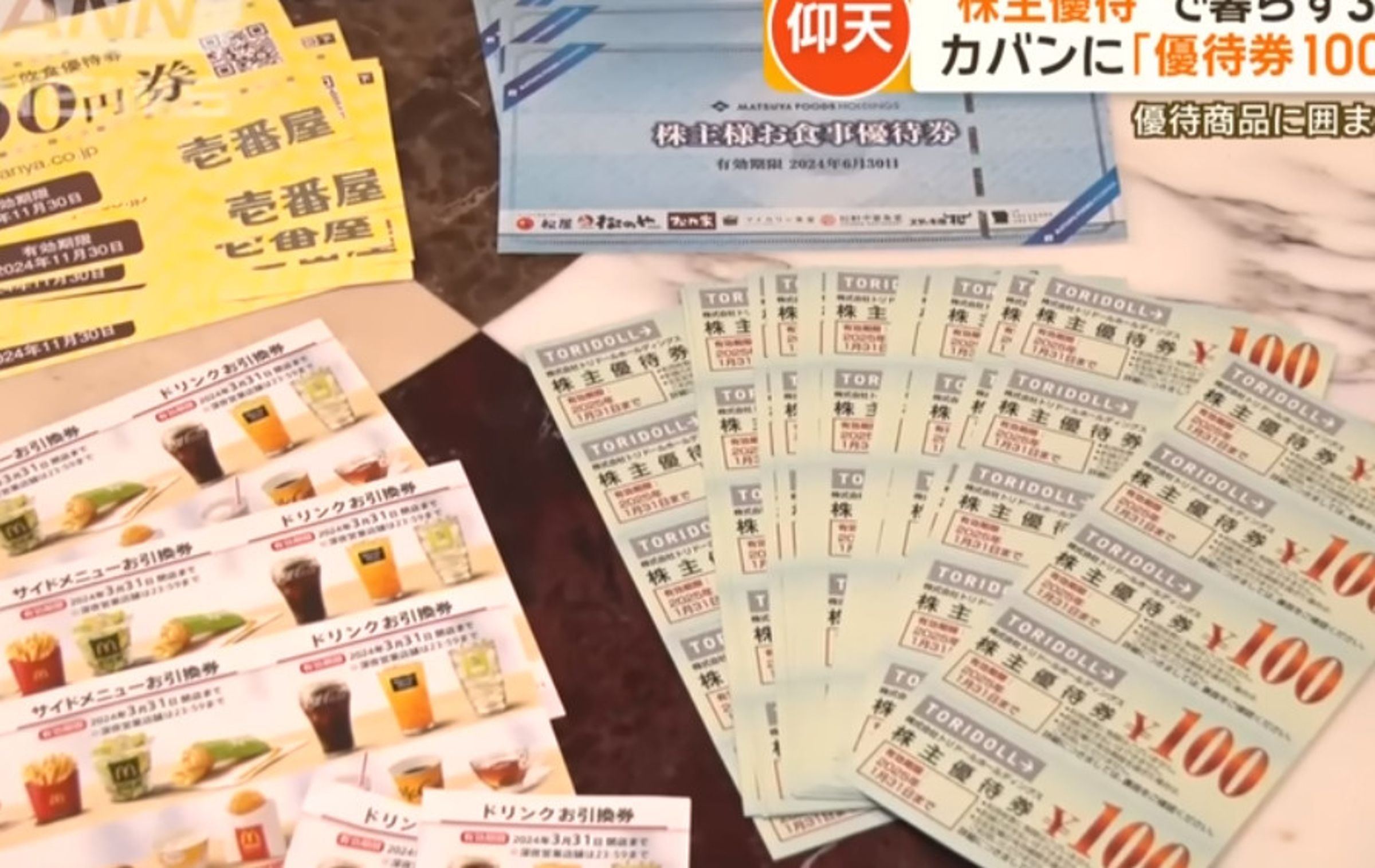 日本上市公司實施股東優惠制度,會發放優惠券等贈品回饋股東。(示意圖,翻攝YT頻道ANNnewsCH)