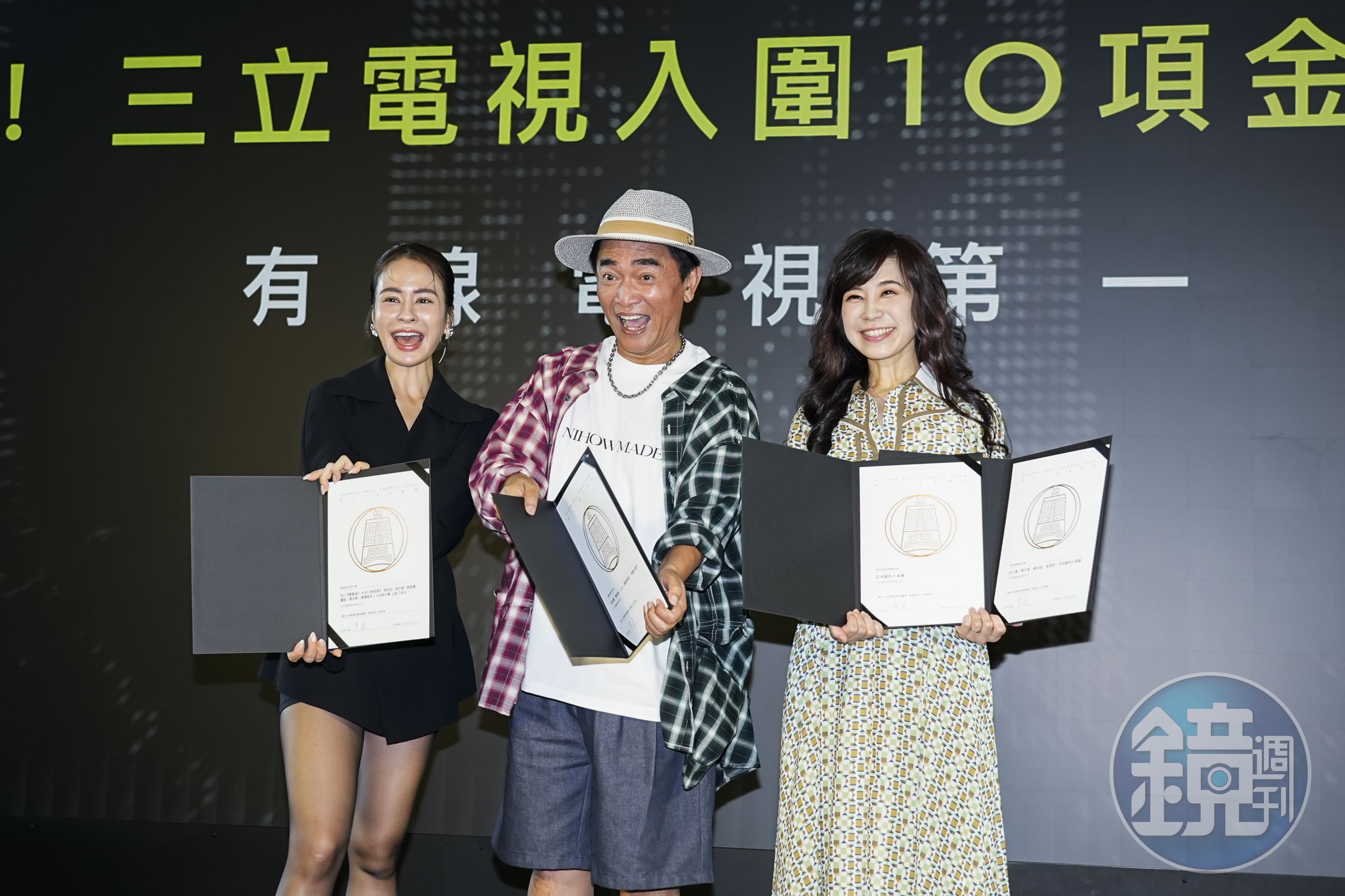 吳宗憲、雷艾美、白心儀出席三立金鐘分享會。