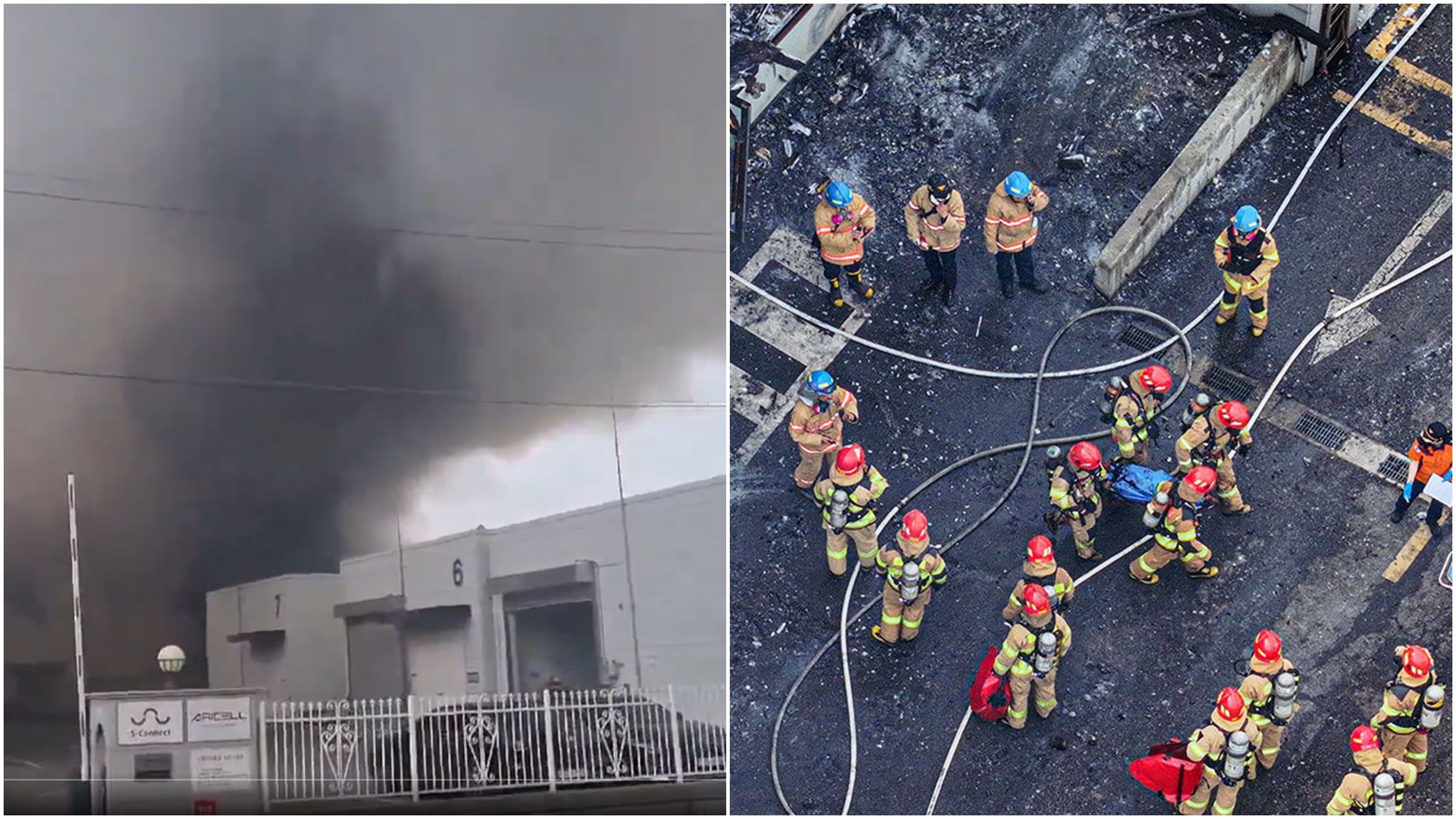「AriCell」鋰電池工廠火災釀22人死亡包含20名外籍人士。(翻攝自SBS官網、X@tbsseoul)