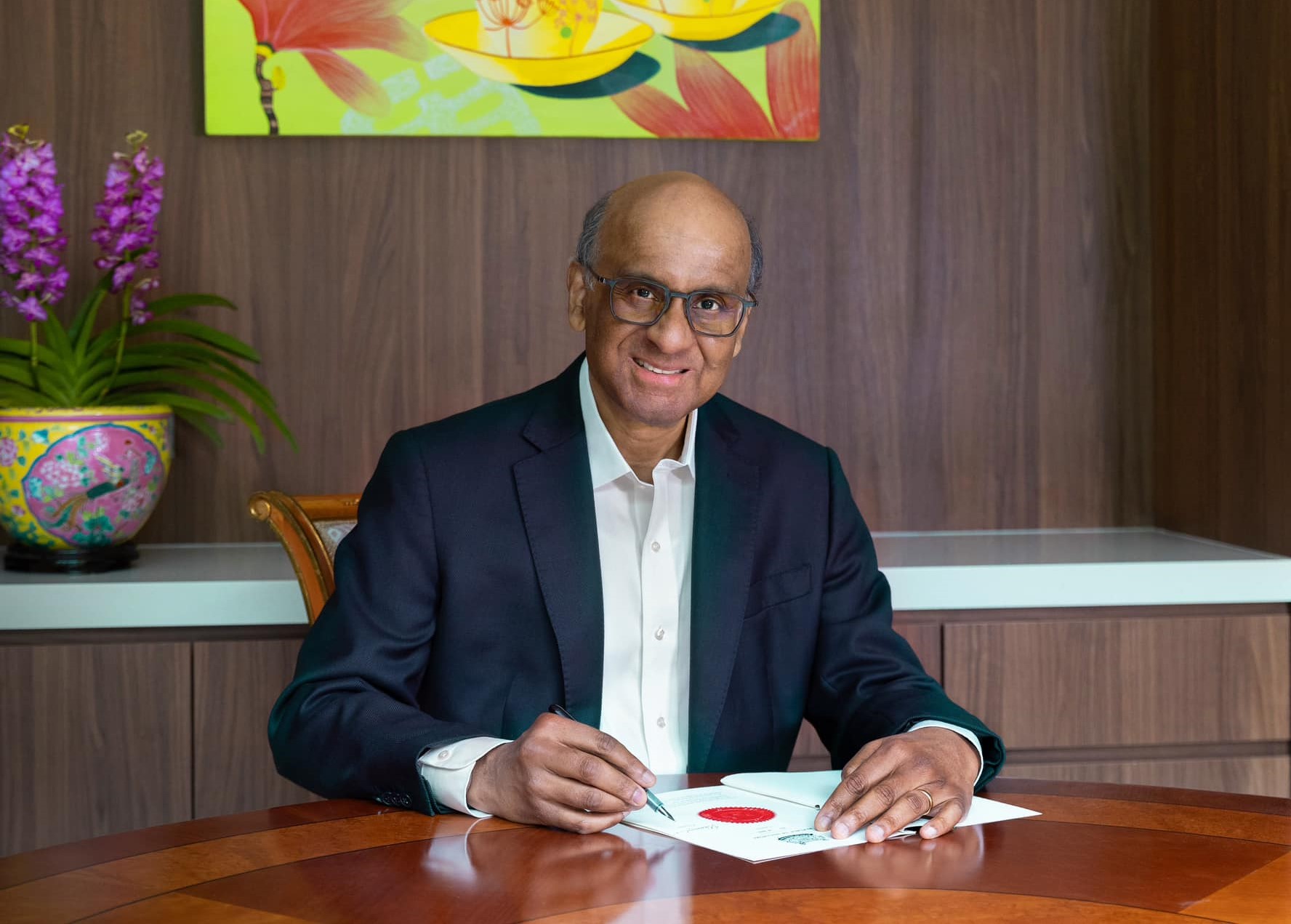 新加坡總統尚達曼宣布，4月23日為2025年全國大選提名日。（翻攝Tharman Shanmugaratnam臉書）