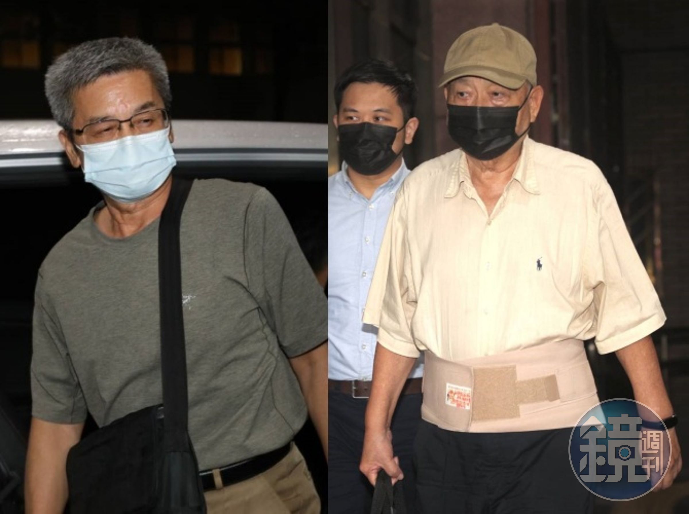 檢方今晨以貪污罪將鼎越開發前董事長朱亞虎(右)、柯文哲大帳房李文宗(左)聲押禁見。