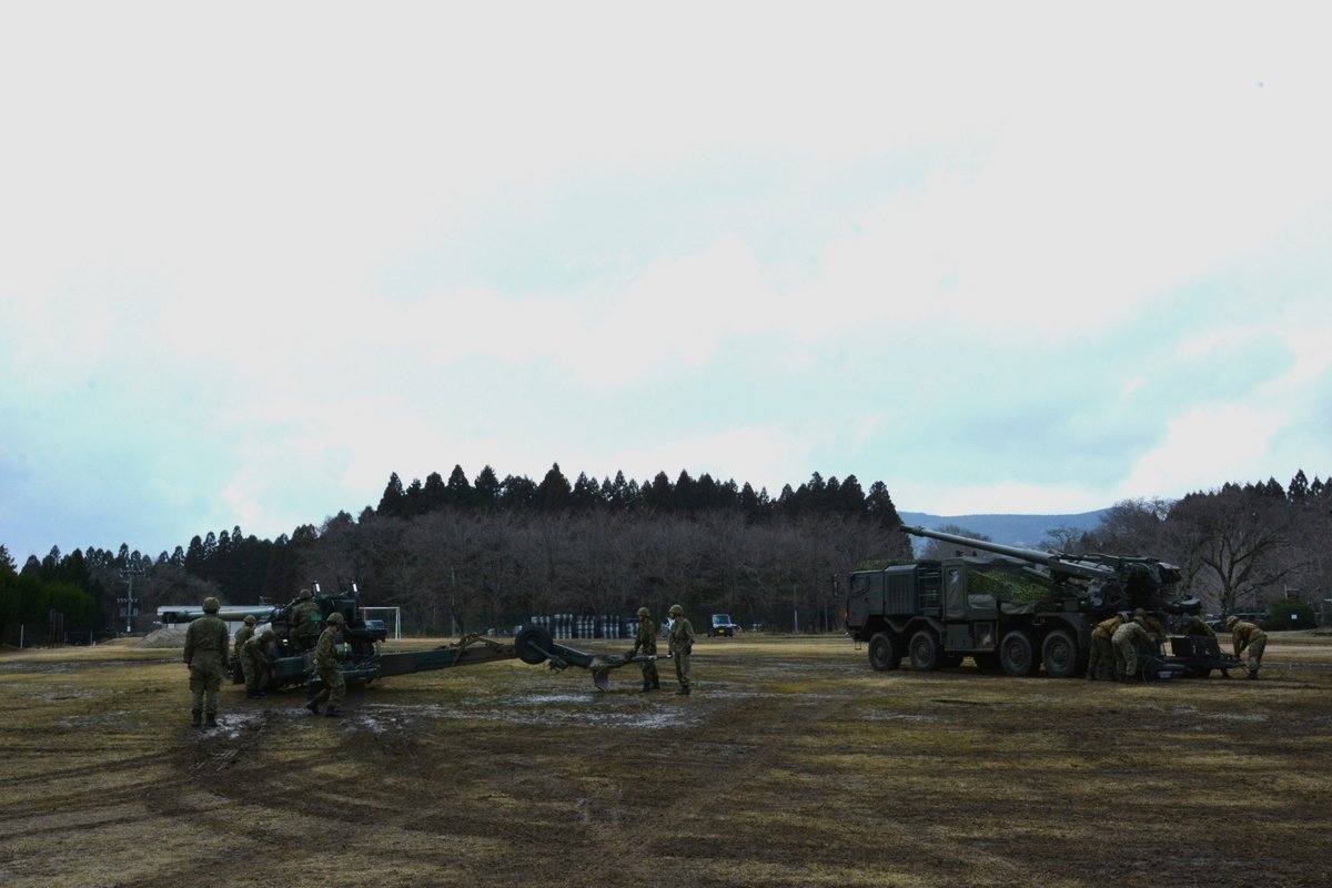 圖為陸上自衛隊玖珠駐屯地日前展示訓練畫面。（示意圖；翻攝X@camp_kusu）