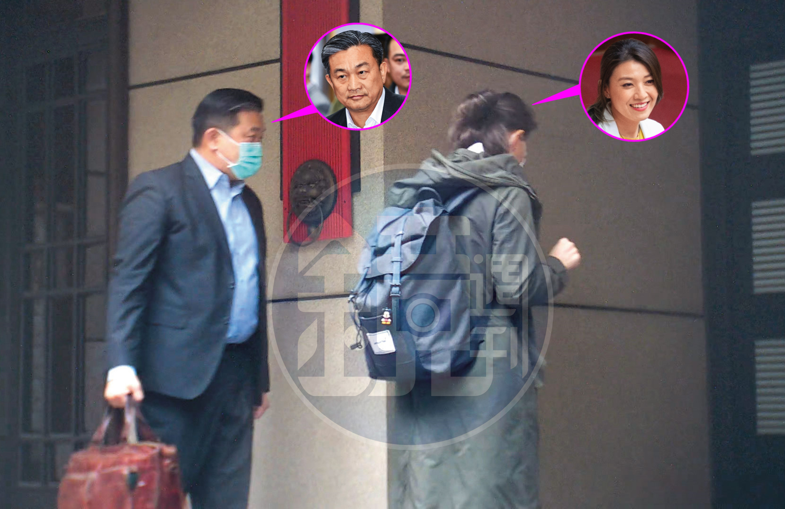 王定宇(左)風流史頻傳,5年前曾遭本刊直擊與同黨美女發言人顏若芳(右)同居。