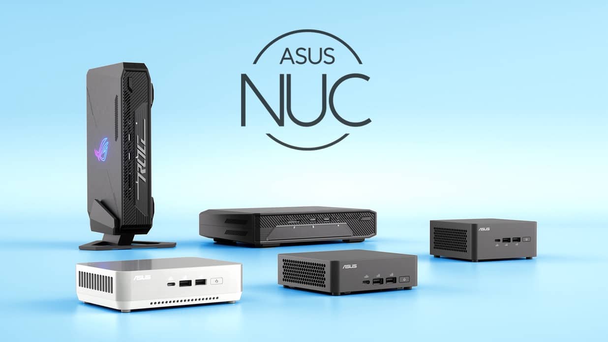 華碩持續推出迷你電腦（NUC）新品，今年更將AI功能納入。（翻攝自華碩官網）