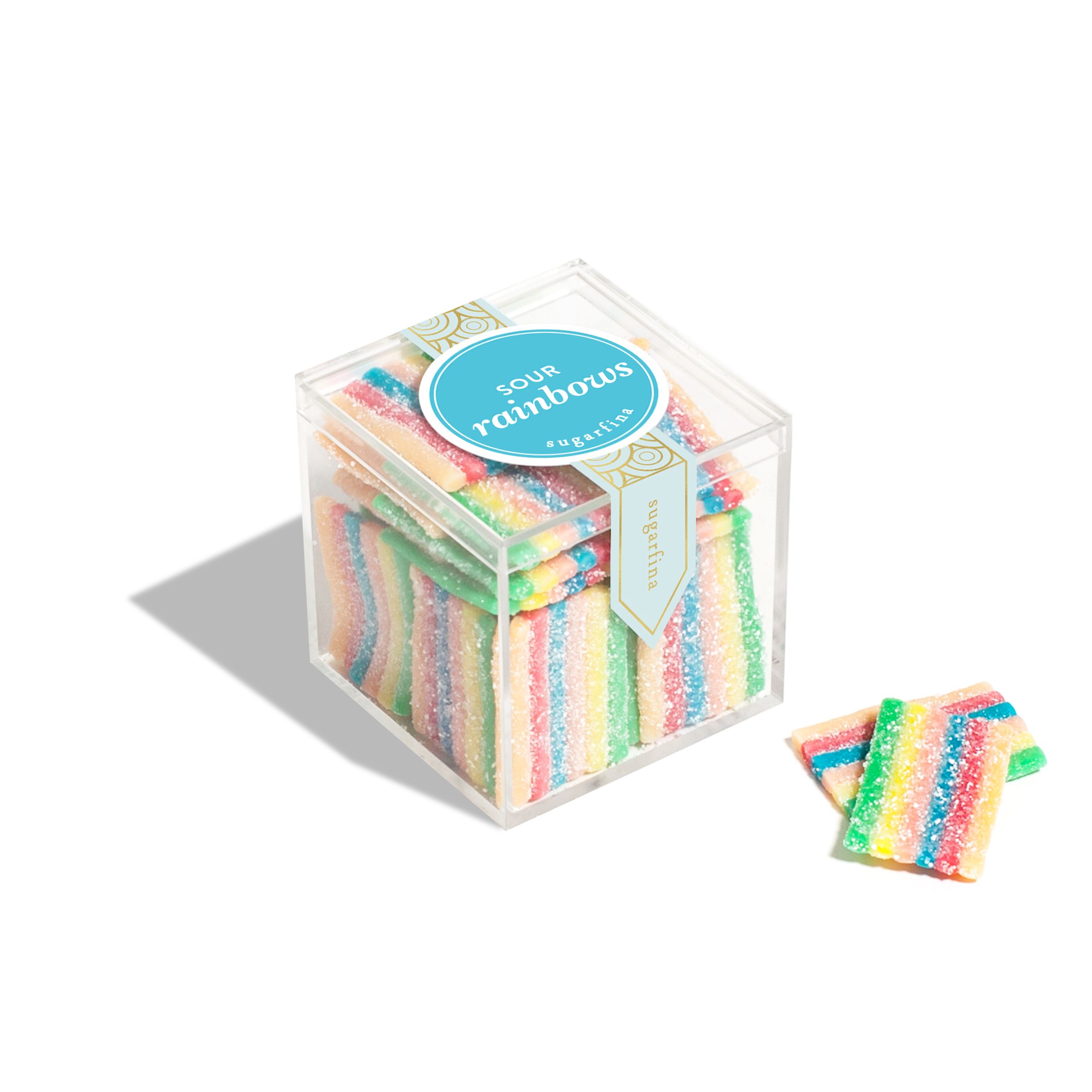 sugarfina的「酸甜彩虹軟糖」酸度直衝雲霄。（490元／小盒，sugarfina提供）