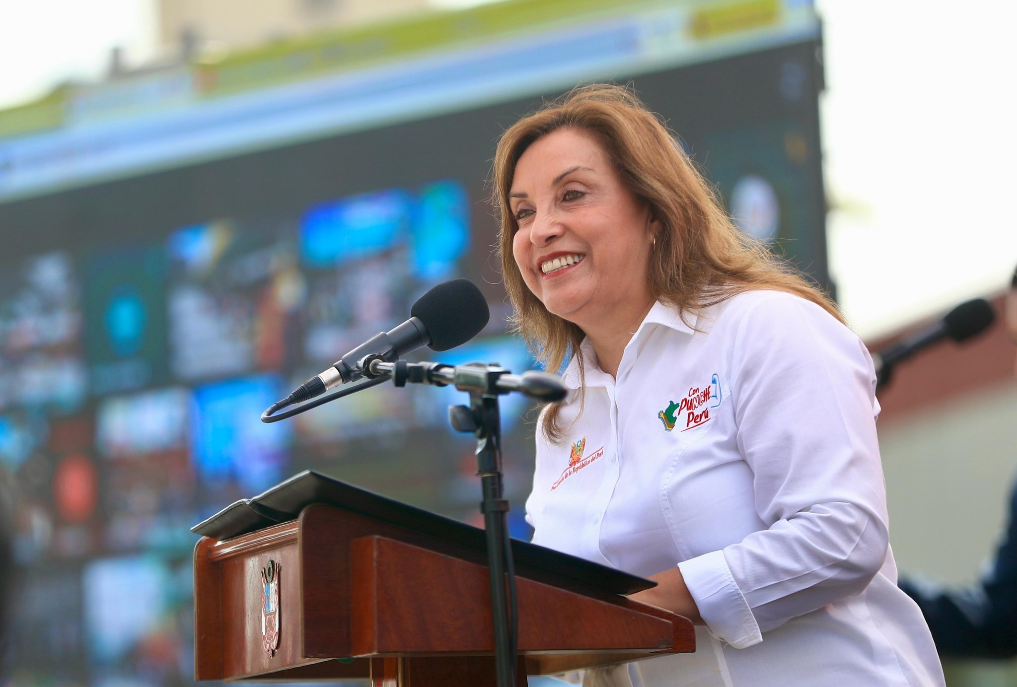 秘魯政府7月2日宣布，總統博魯阿爾特（Dina Boluarte）將自身薪資調升1倍。（翻攝自@presidenciaperu X）