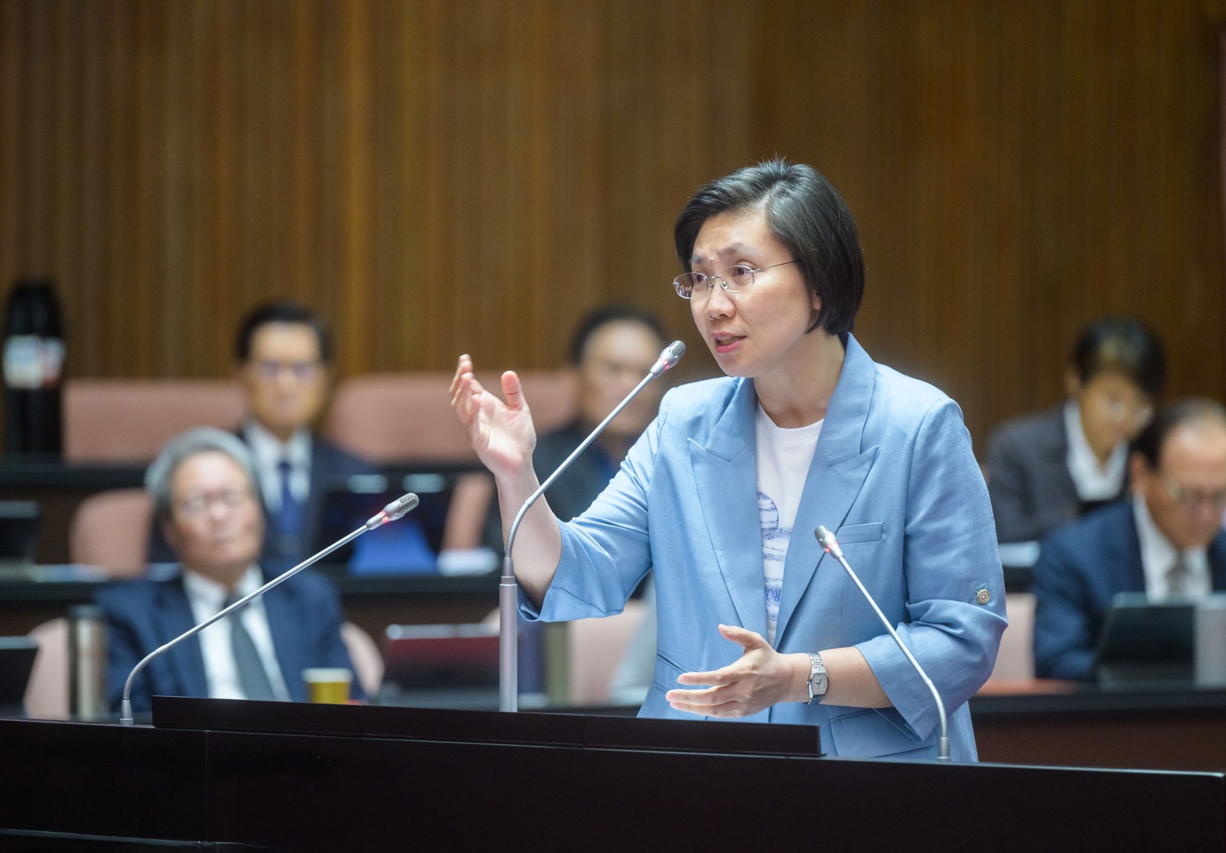 陳見賢雖已請辭主委，部分基層仍認為其對地方黨務系統影響力未減，也引發對手徐欣瑩質疑。（翻攝徐欣瑩臉書）