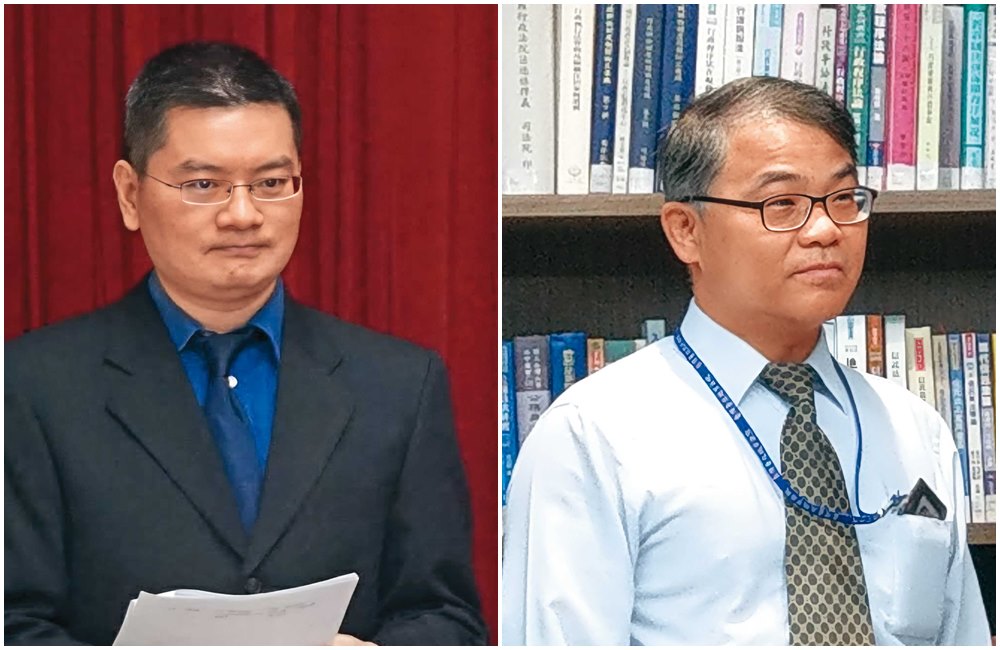 高院法官陳勇松（右圖）在鍾文智案造假，遭監察院彈劾。／高院前庭長邱忠義法官（左圖）在鍾文智脫逃案有重大疏失遭拔職，涉及偽造裁定內容遭查辦。