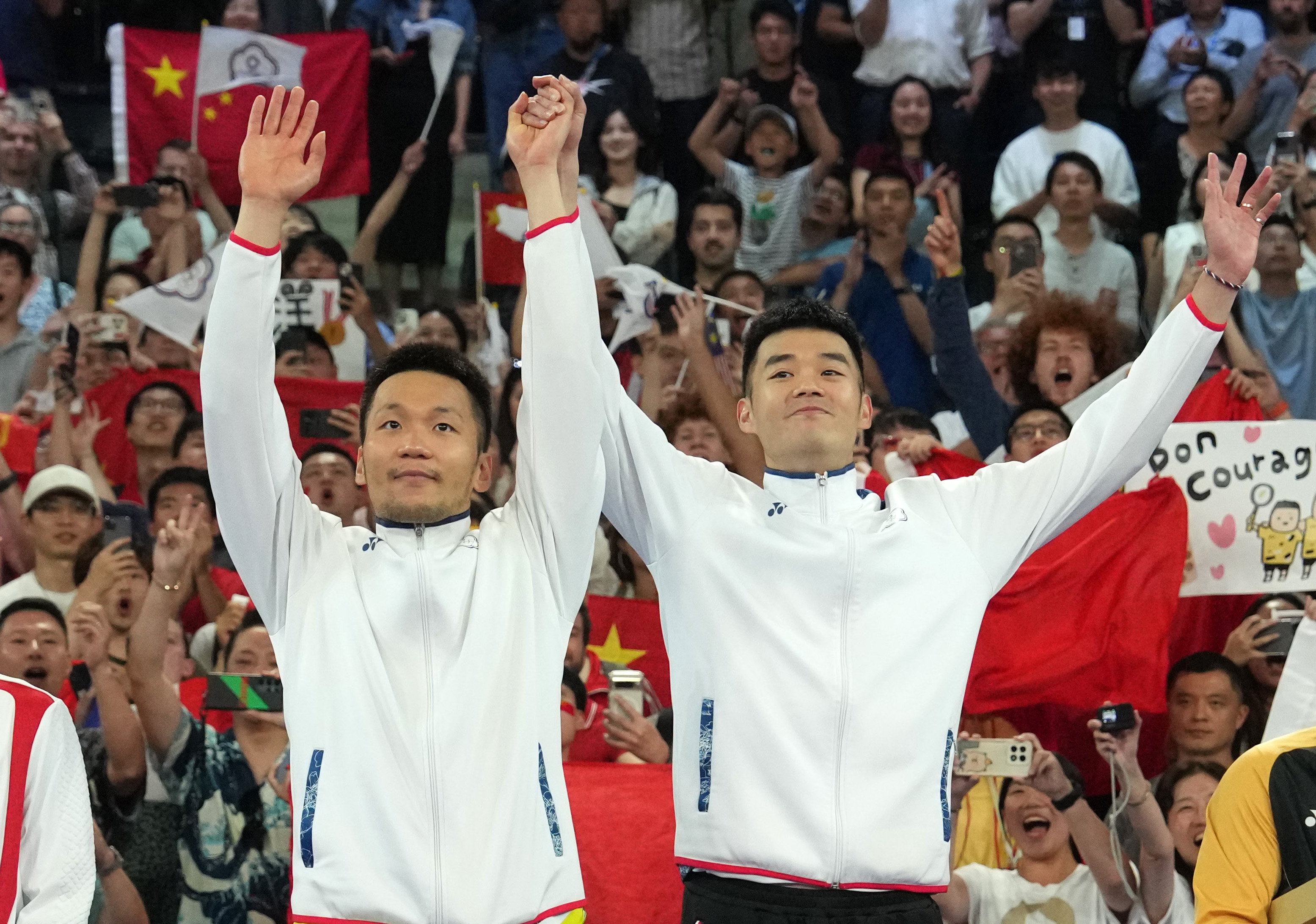 麟洋配奧運連霸，完成跨屆12連勝紀錄，成功衛冕金牌，他們的家鄉也搶發加碼獎金來慶祝。（中華奧會提供）