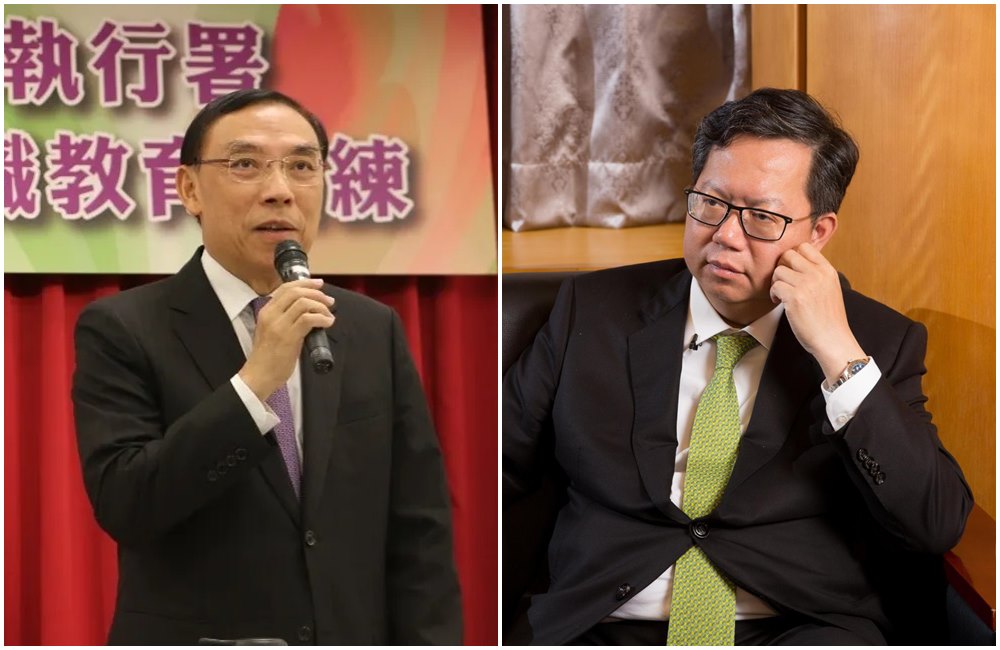 蔡清祥（左圖）表示，目前沒得到訊息，不知道鄭文燦（右圖）要向什麼機關提告。（行政院提供／本刊資料照）