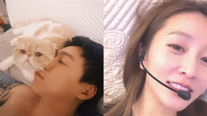 Toyz和筱崎泫被抓包枕頭同花紋。(翻攝自Toyz、筱崎泫IG)