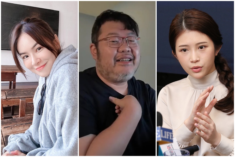 陳沂譴責四叉貓泯滅人性的言論，並宣布抵制其所有業配，死敵雞排妹加入戰局替四叉貓說話。（翻攝自陳沂臉書、四叉貓愛滾動YT頻道，本刊資料照）