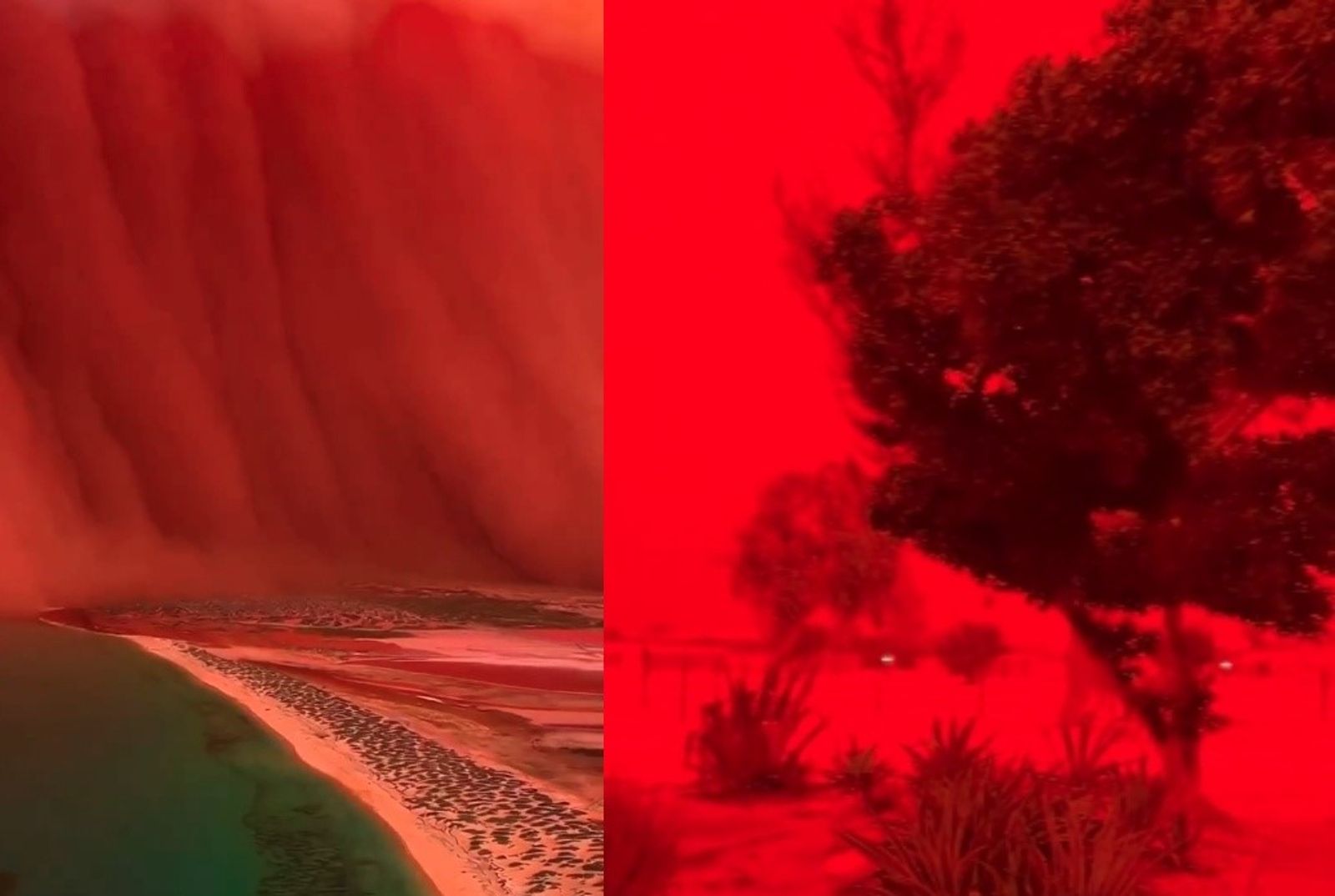 有片/「末日血色天空」異象嚇壞遊客!澳西海岸萬物皆黑白、唯獨天血紅... 專家揭超自然真相