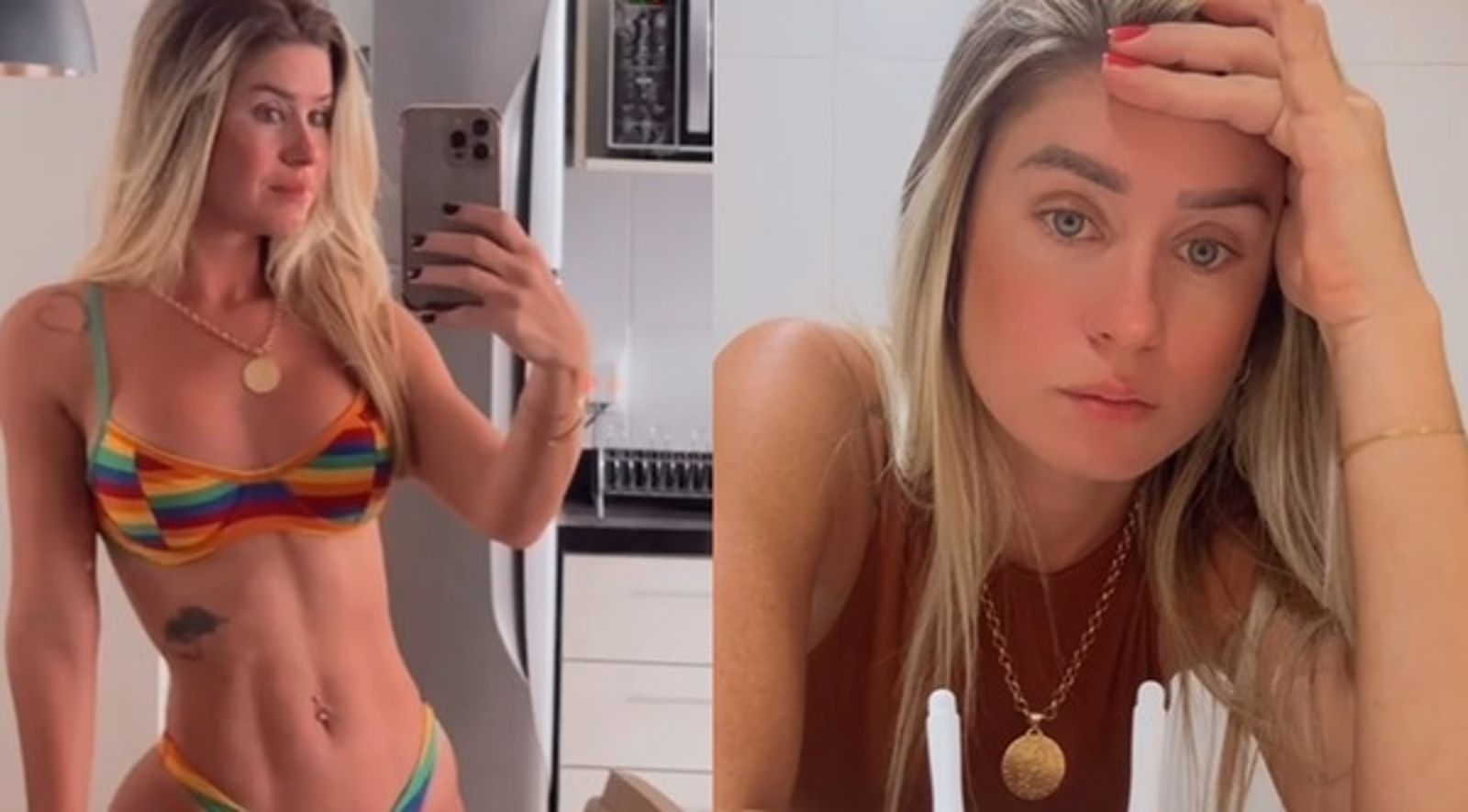 成人網紅黛博拉（Debora Peixoto），自爆在一次拍片工作後，意外發現懷孕，且孩子的父親竟還是該男優的種。（翻攝自deborapeixoto.ofc IG）