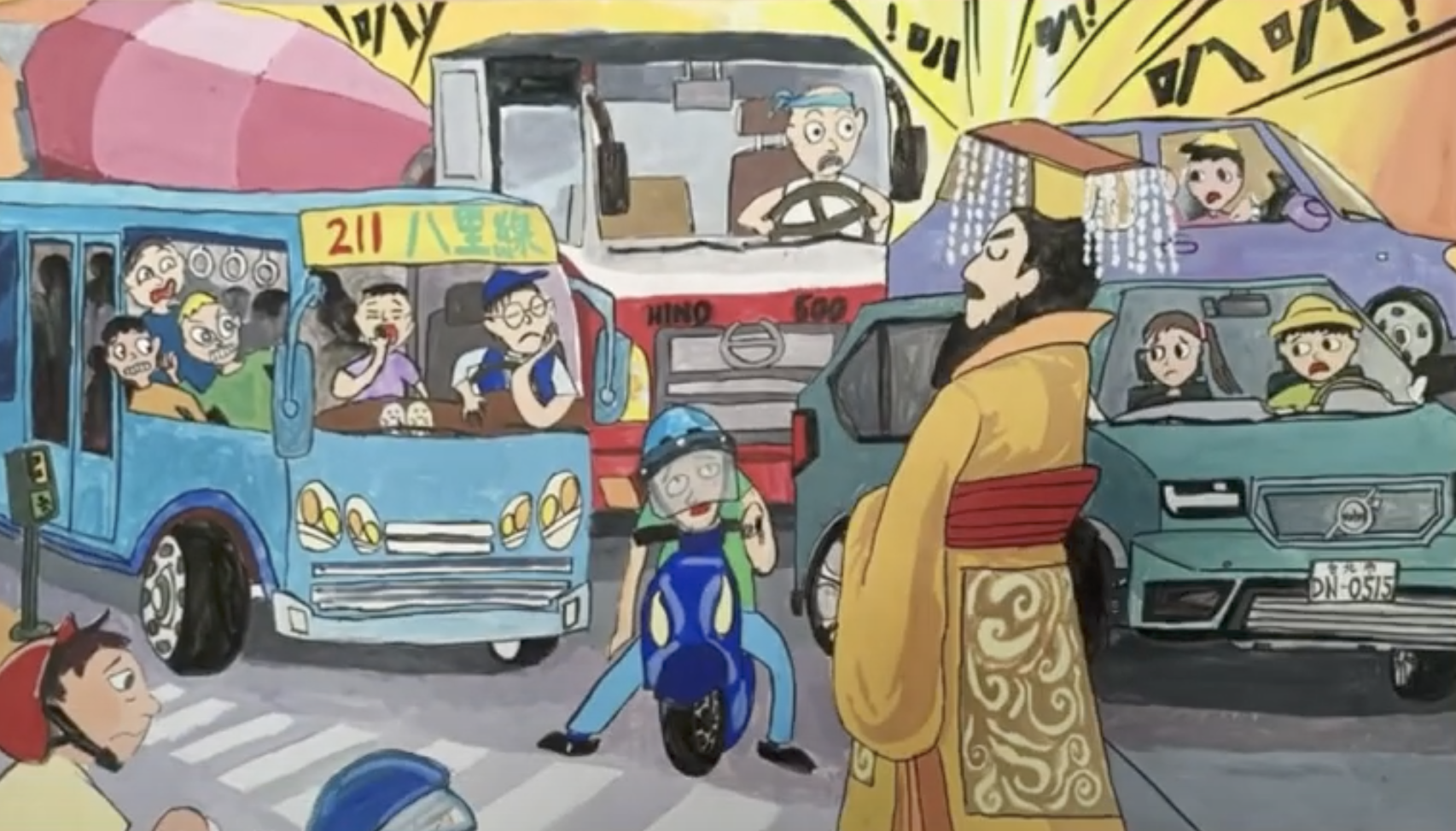 桃園一名國中生因《帝王條款》作品引發網路熱議。（翻攝自臉書）