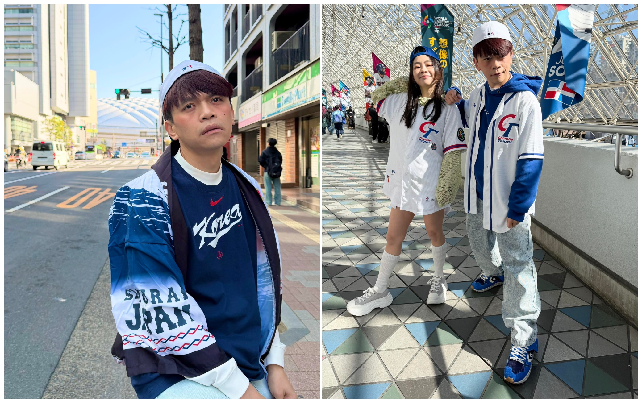 蔡阿嘎至日本看球賽為Team Taiwan加油，之後與家人分開，自己至福岡旅行。（臉書）
