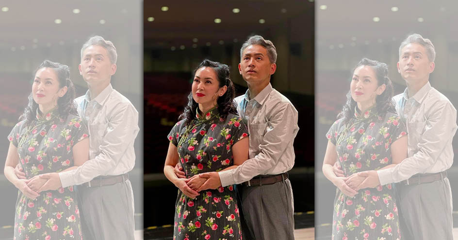 蔡燦得在《平如美棠》與王柏森扮演夫妻。（果陀劇場提供）