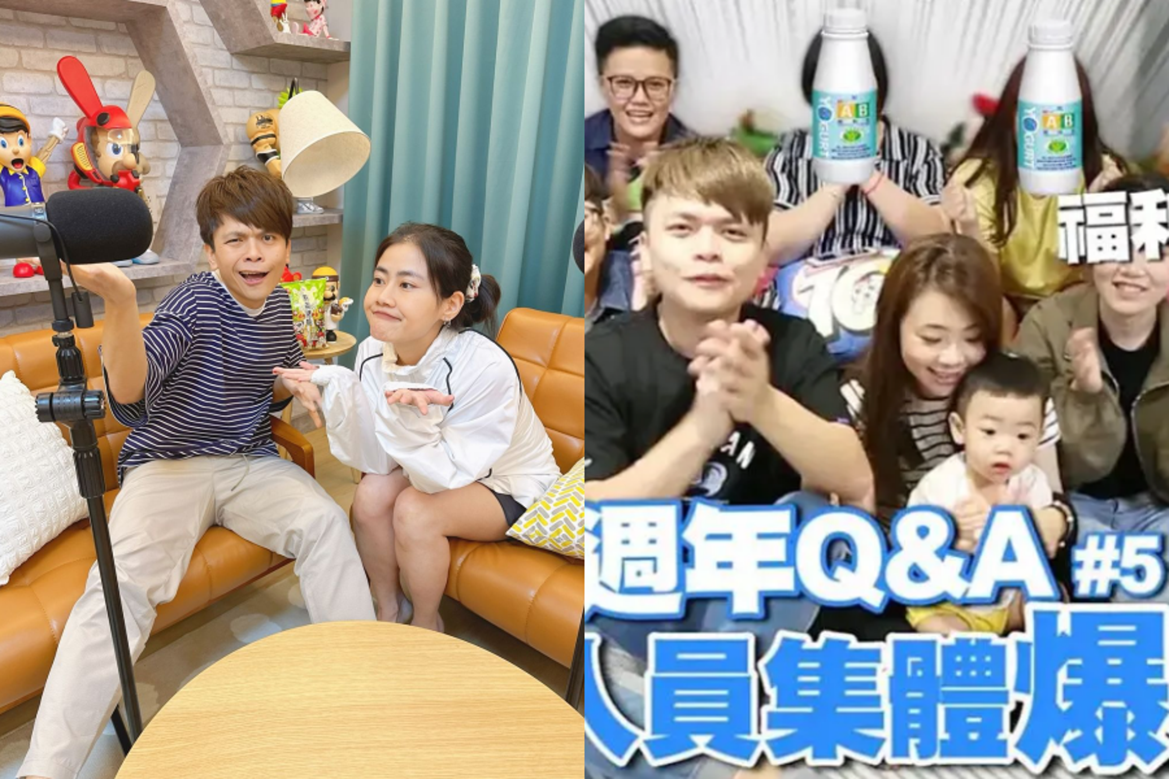 眼尖網友日前發現蔡阿嘎堂妹嘎妹也被P成「AB優酪乳」，對此蔡阿嘎昨澄清嘎妹沒有涉入AB合約爭議。（翻攝自蔡阿嘎IG、YouTube）