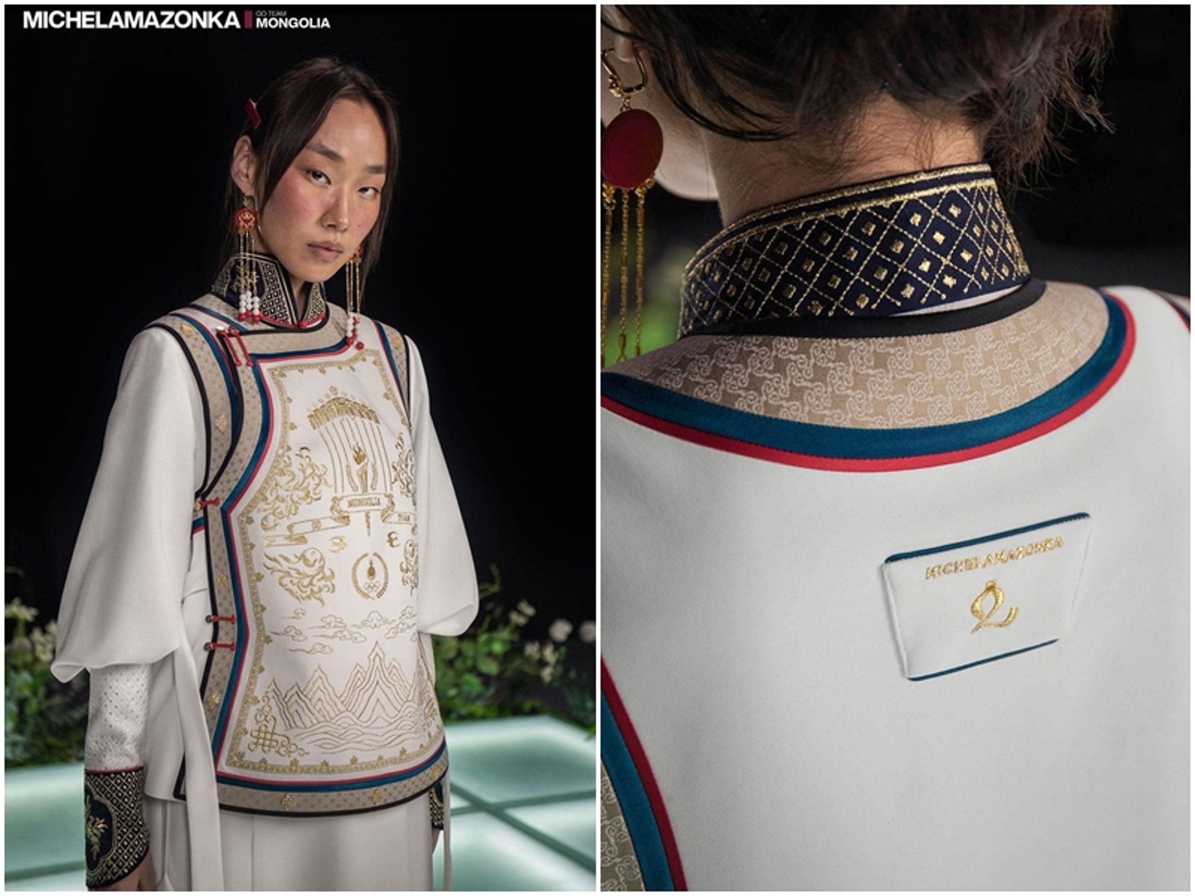 蒙古代表隊服來自蒙古服裝品牌Michel & Amazonka。（翻攝自Монголын Үндэсний Олимпын Хороо - MNOC臉書）