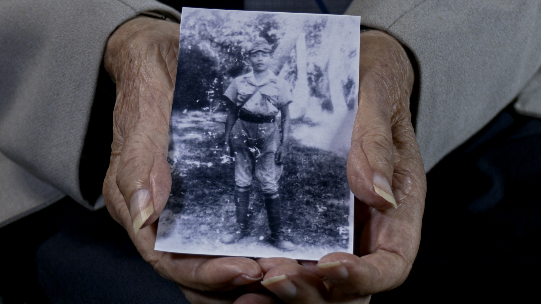 《由島至島》受訪者台籍日本兵蕭錦文，1942年派往新加坡受訓。（公視紀錄觀點《由島至島》提供）