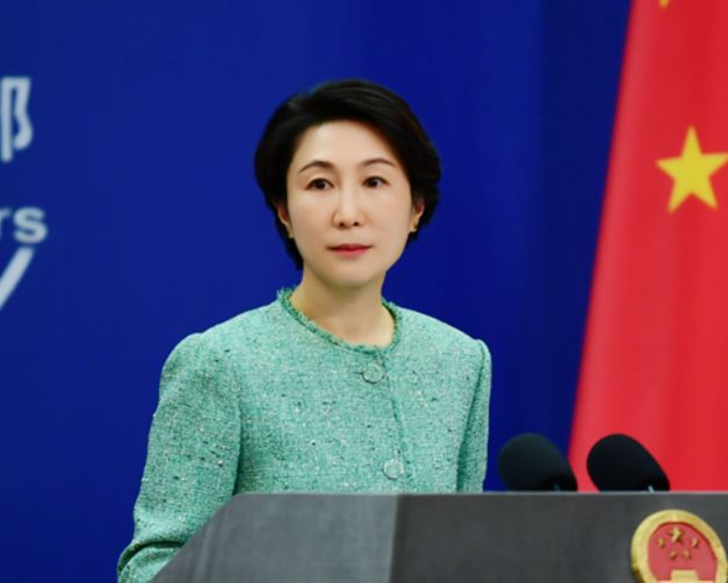 中國外交部發言人毛寧。(翻攝中國外交部)